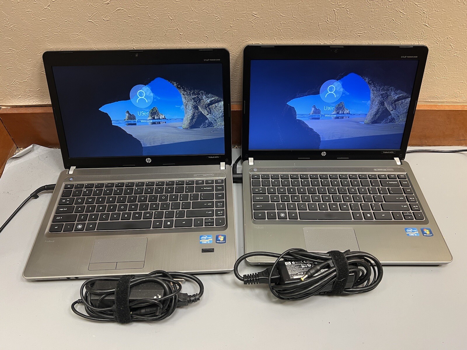 Lot of 2 HP Probook 4430s Intel Core i3-2310M 2.10GHz 4GB RAM 500GB HDD WEBCAM