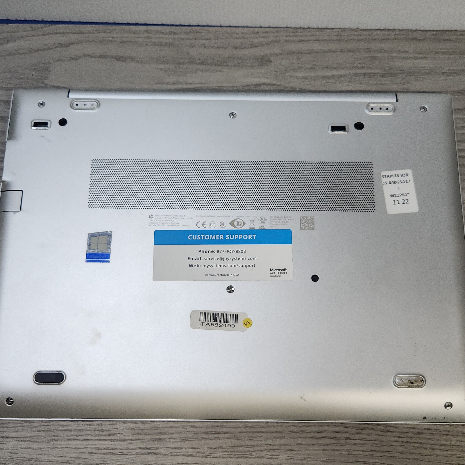 Hp Elitebook 840 G5 14In Laptop Intel 8265 Wifi Windows Silver NEEDS WIN RELOAD