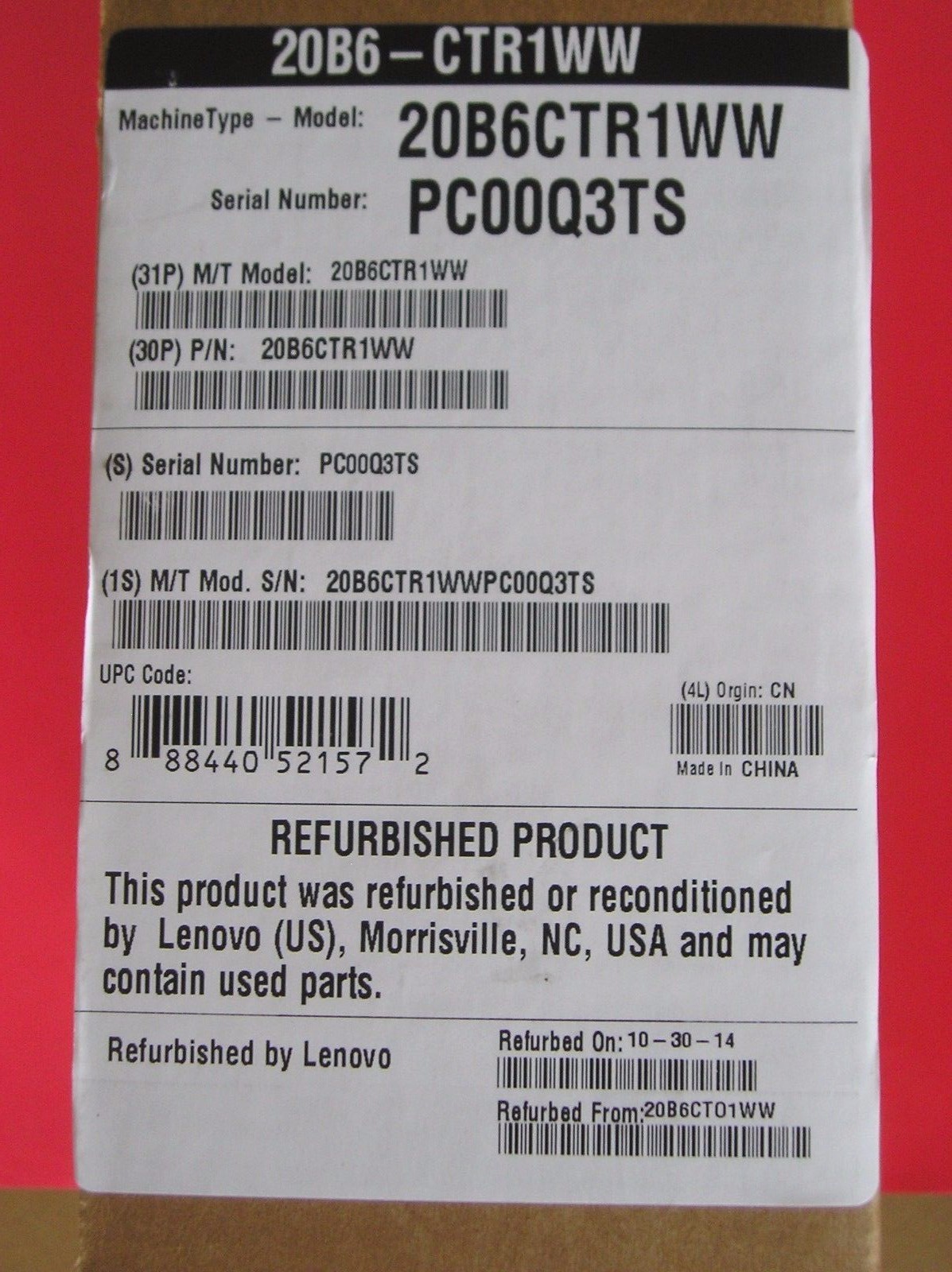 Lenovo ThinkPad T440 Win 10 Pro/14.0″ 1366 X 768 / i7-4600U / 8GB / 500GB+16GB