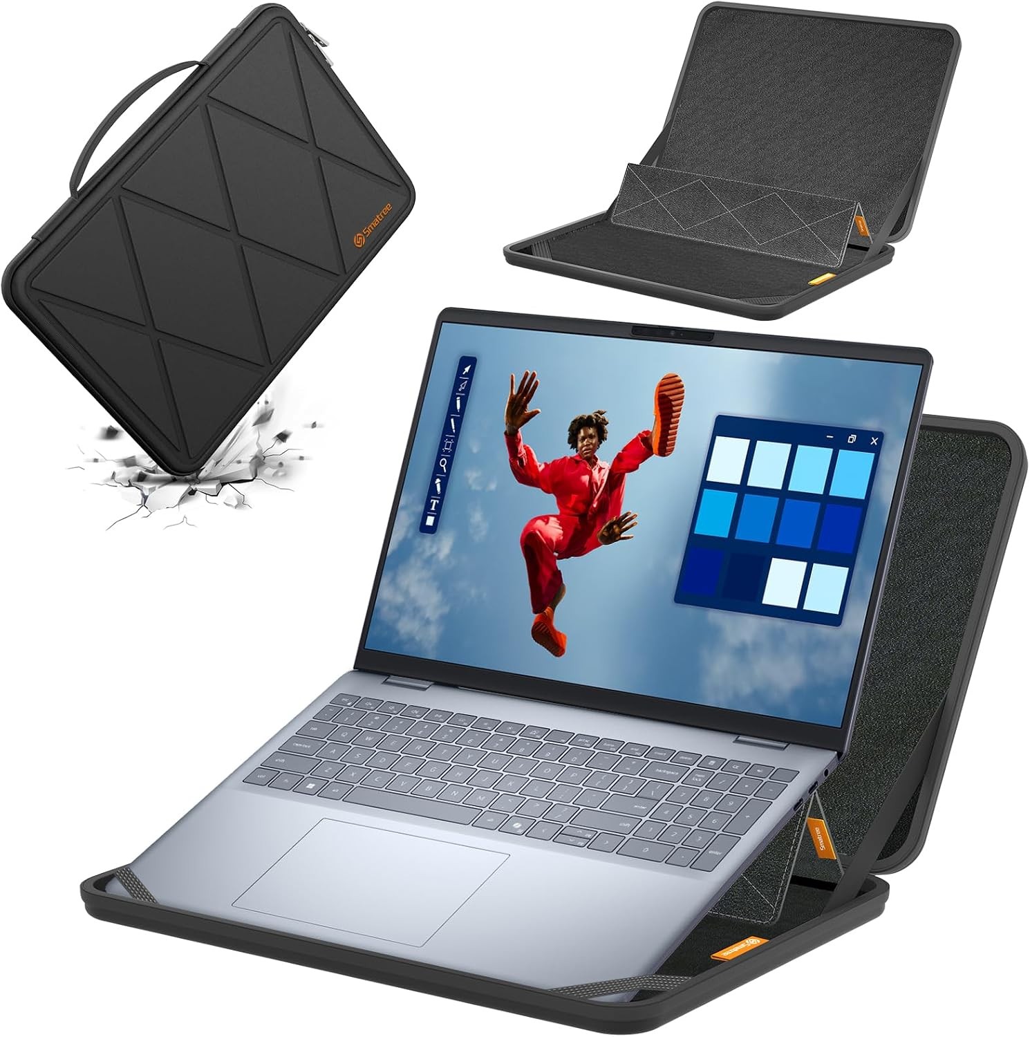 MS91T Hard EVA Protective Sleeve Case with Stand for 16 inch DELL Pro 16 PC16250