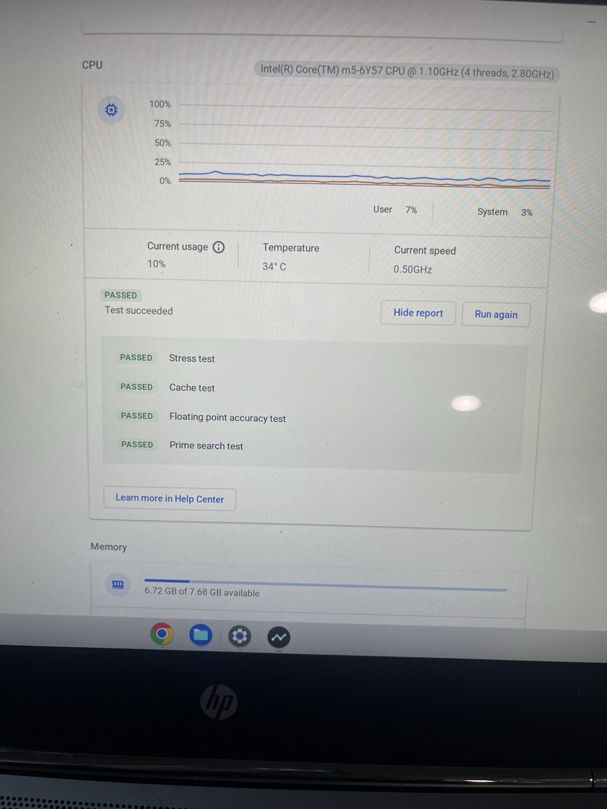 HP 13 G1 Chromebook Intel M5-6Y57 13.3” 8GB, 32GB SSD
