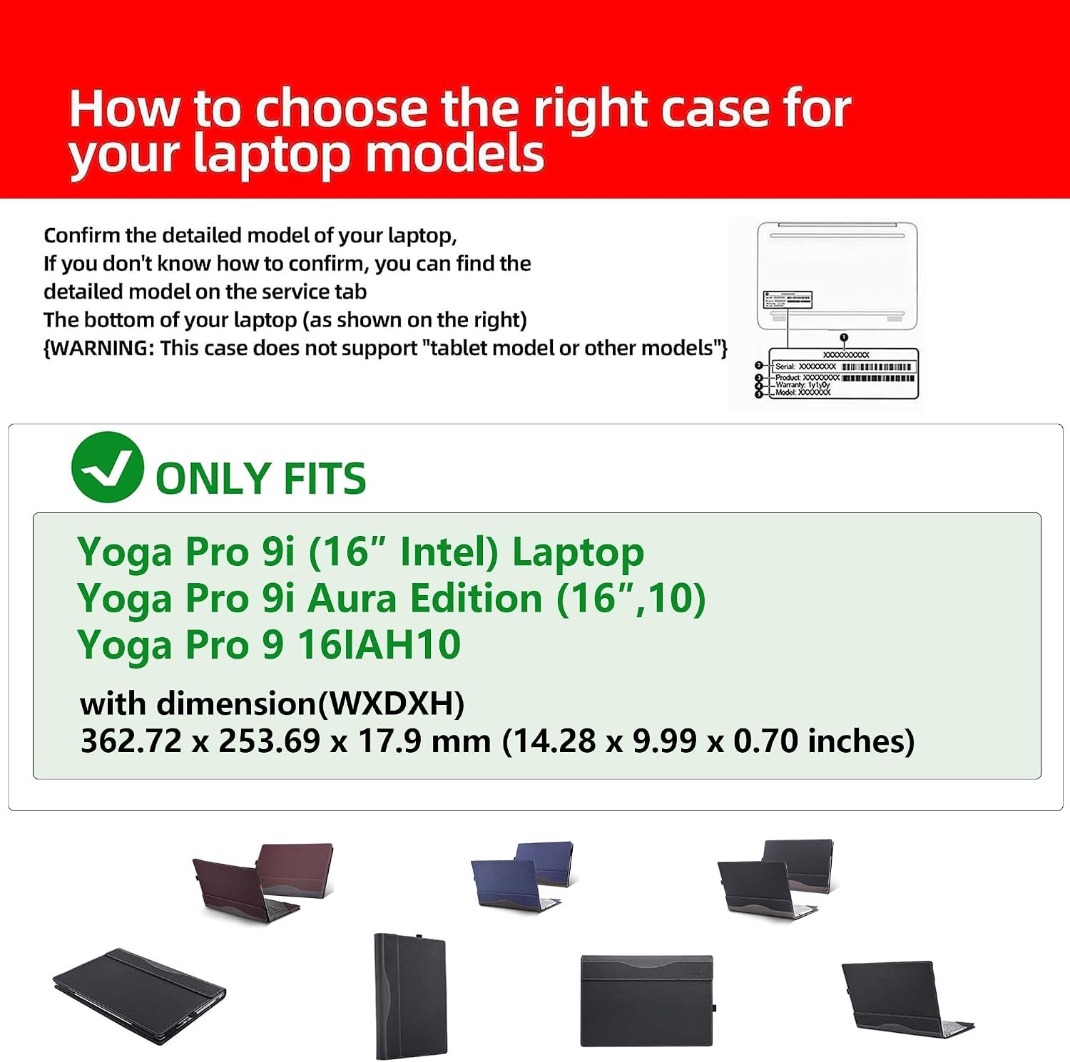 Laptop Cover for Lenovo Yoga Pro 9i (16″ Intel) All-Inclusive Drop-Proof Case