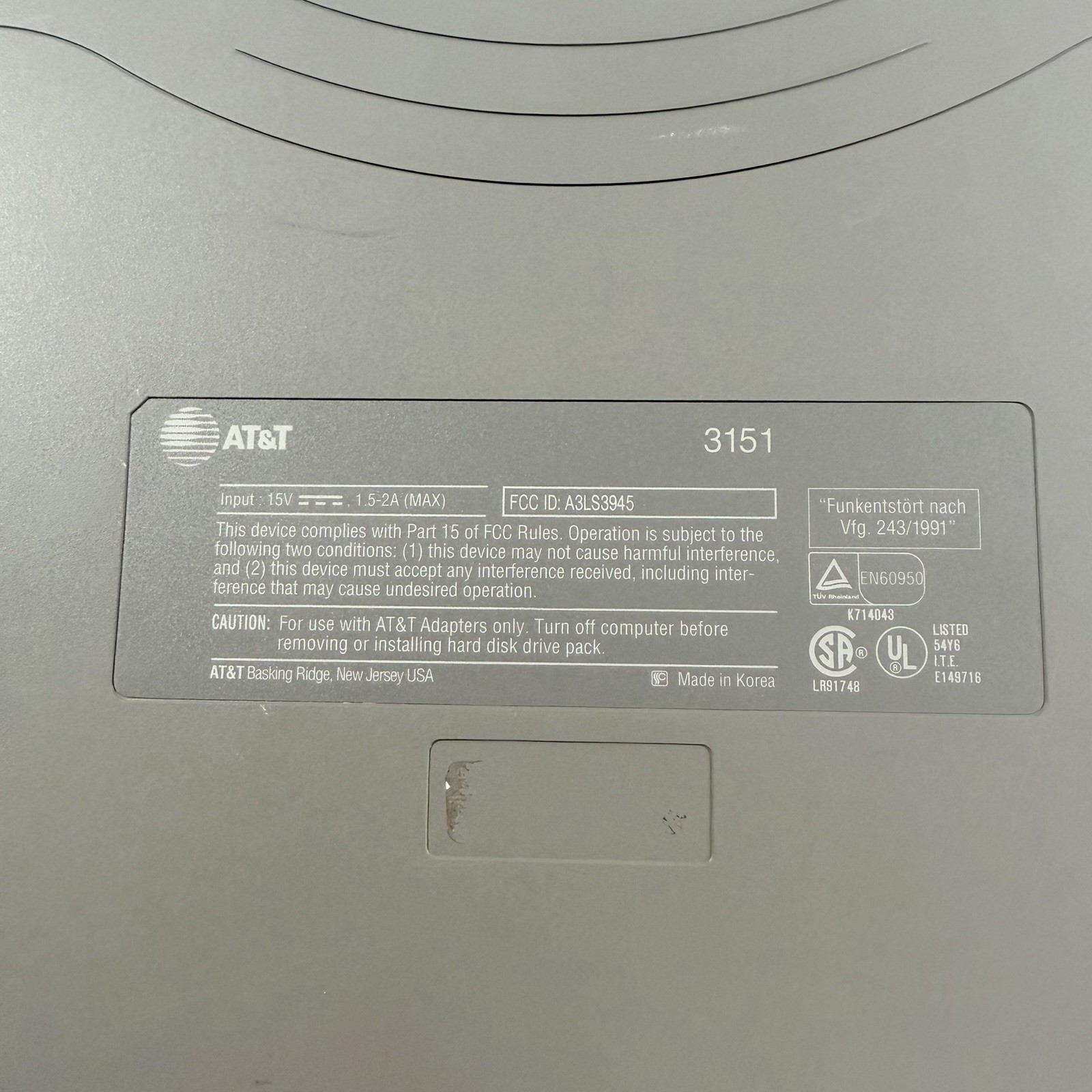 Vintage Retro AT&T Safari 3151 Laptop Computer POWERS ON NO BOOT DEVICE READ
