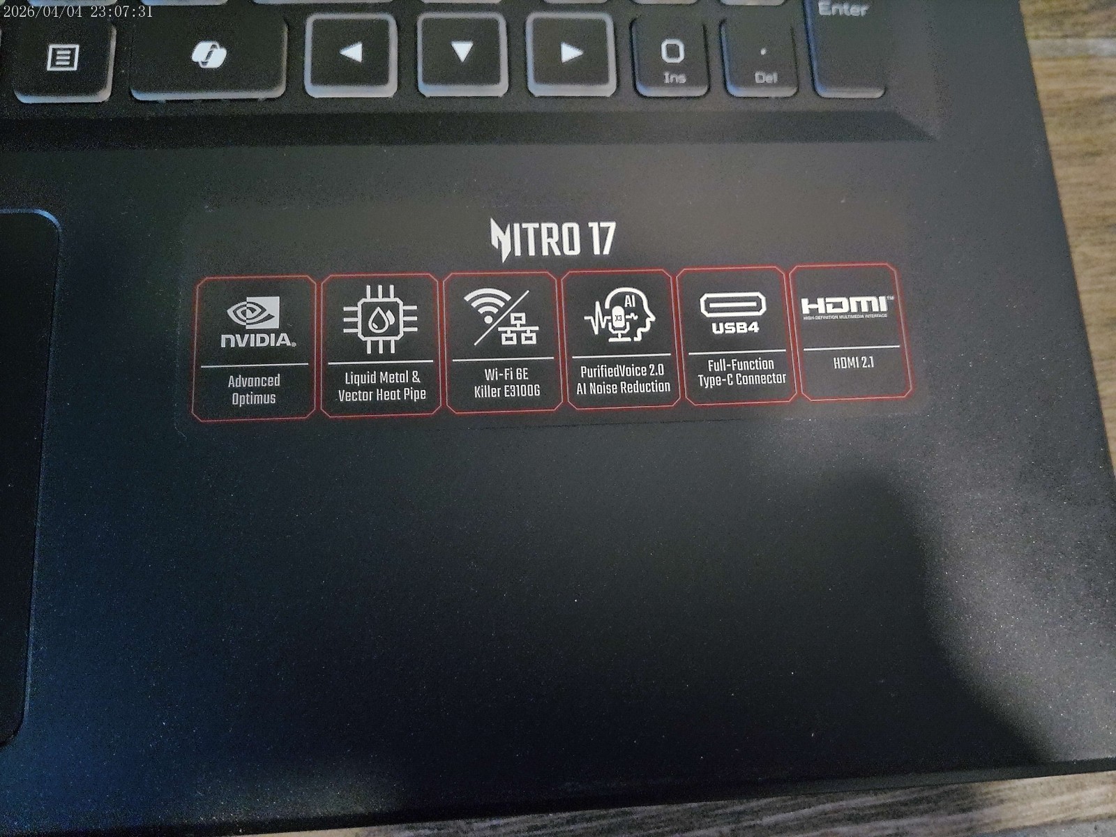 Acer Nitro 17 AN17-42-R9TH Ryzen 7 8845HS RTX 4060 512GB MSATA 8GB RAM PARTS!