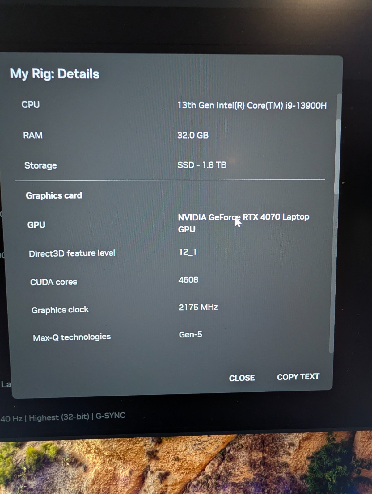 ORIGIN EON16-S 16” i9-13900H 32GB RAM 2TB SSD RTX 4070 Fully Functional