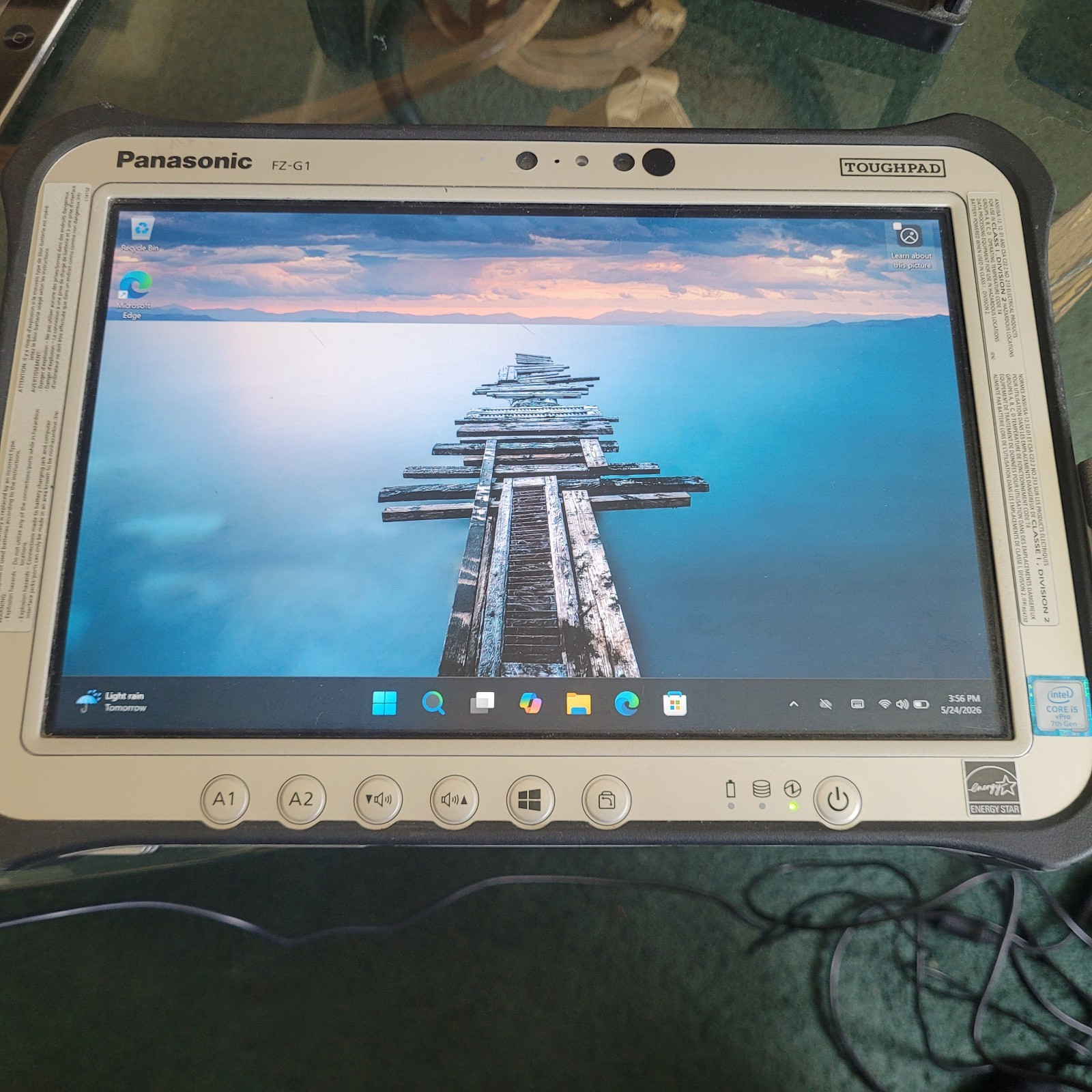 Panasonic Toughpad FZ-G1 i5-7300U 2.4GHz 8GB 256GB SSD 4G LTE Touch Win 11 Pro