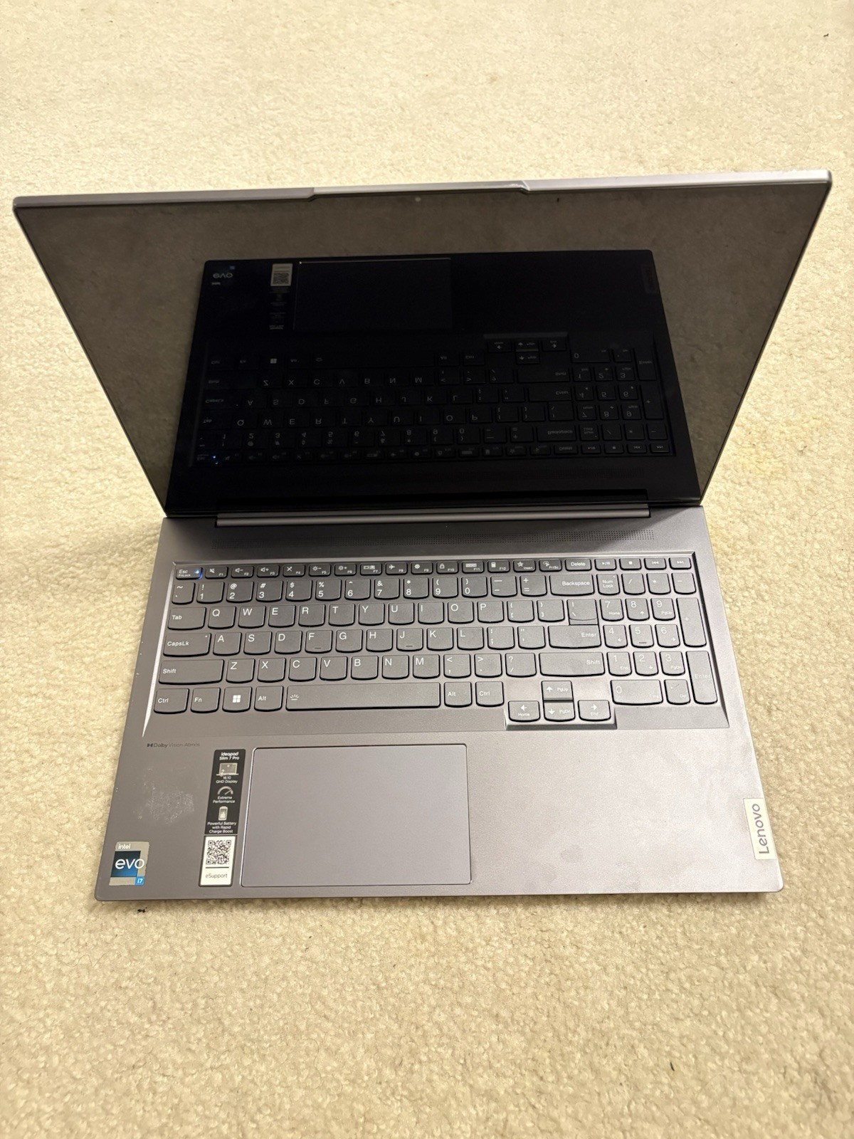 Lenovo Slim 7 16IAH7 WQXGA TOUCH i7-12700H 32GB RAM A370 GPU 1TB SSD Good B