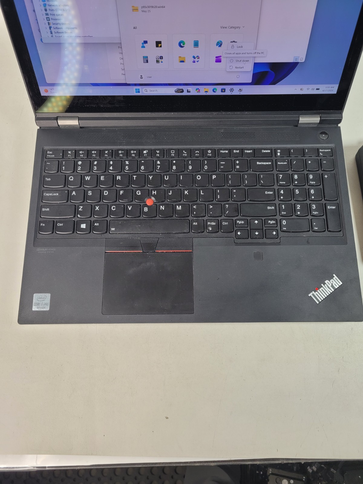 Lenovo ThinkPad P15 Gen 1 Black i7-10850H 32GB 512GB Quadro T2000 Touchscreen #3
