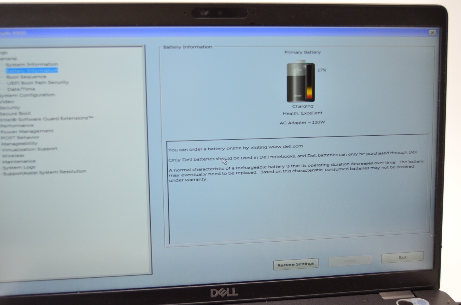 Dell Latitude 5500 15″ Laptop i7-8665U 1.9GHz 8GB RAM NO HDD NO OS READ!