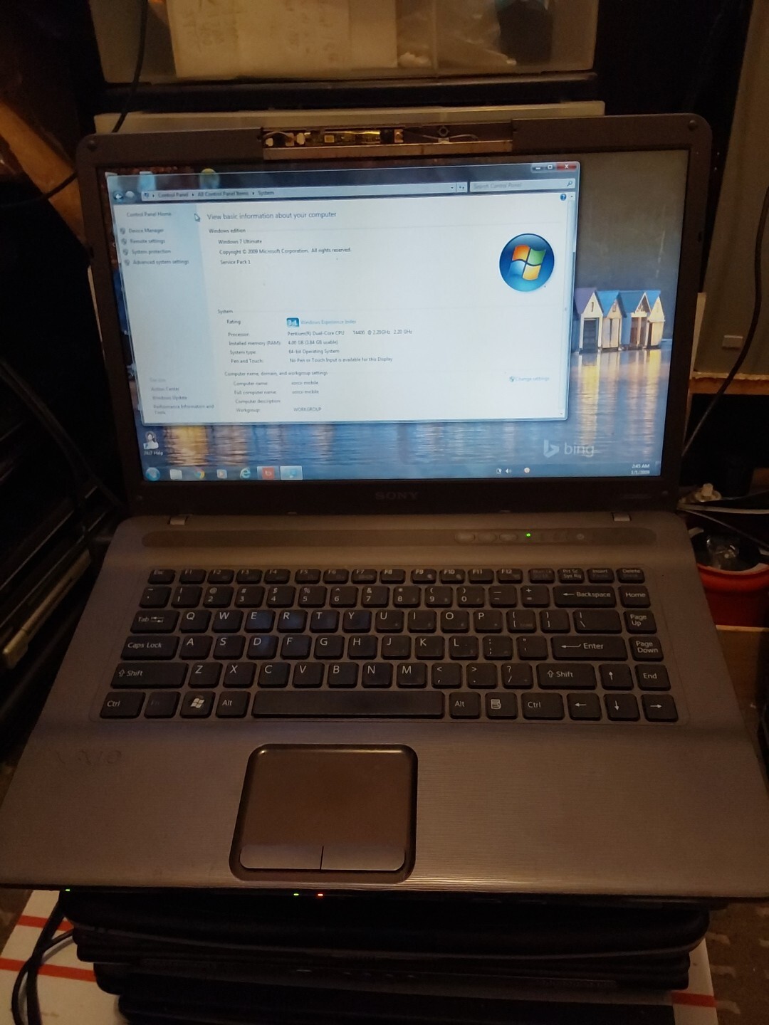 Vintage Sony Vaio VGN-NW310F/Pent Dual 2.20 Windows 7 Ultimate READ DESCRIPTION