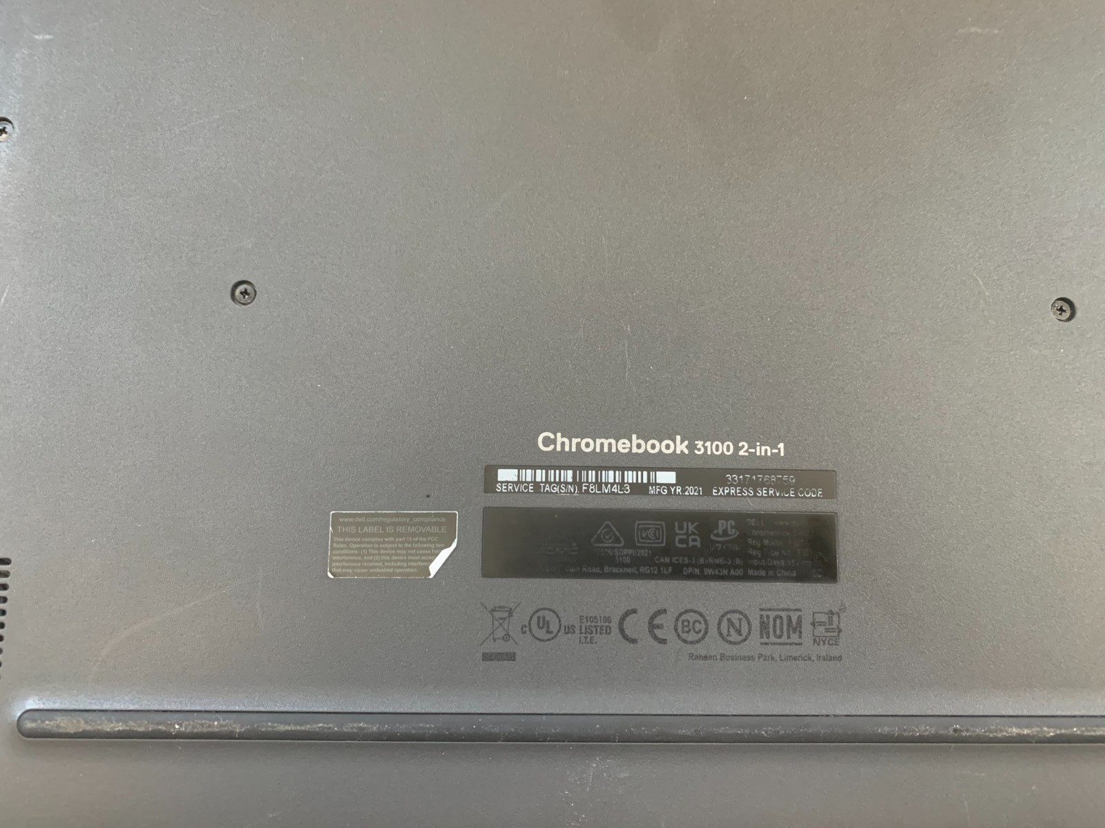 Dell Chromebook 3100 2-in-1 11.6″ Intel Celeron N4020 1.10GHz 4GB RAM 32GB eMMc