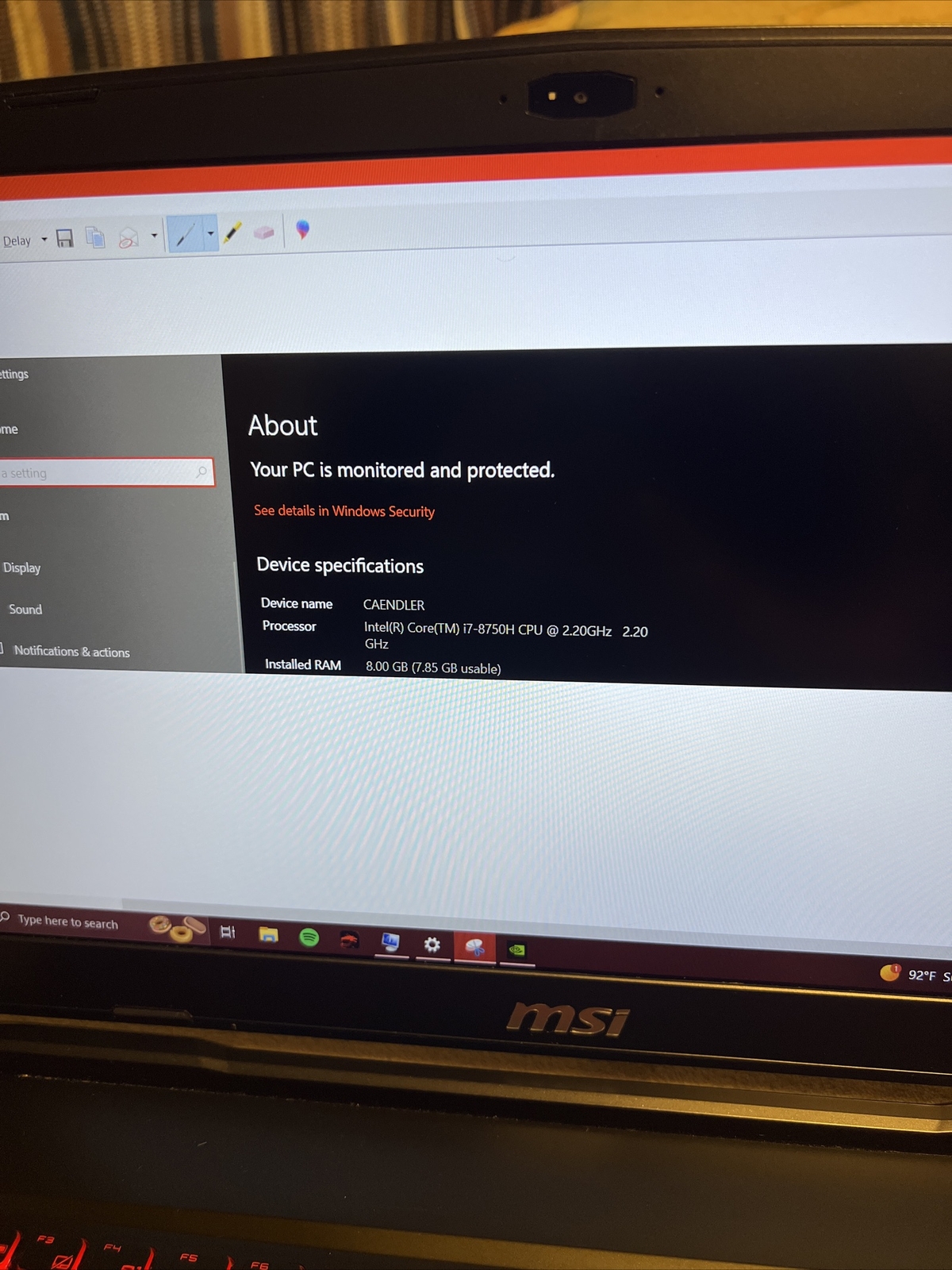 Msi Gl63 8rd