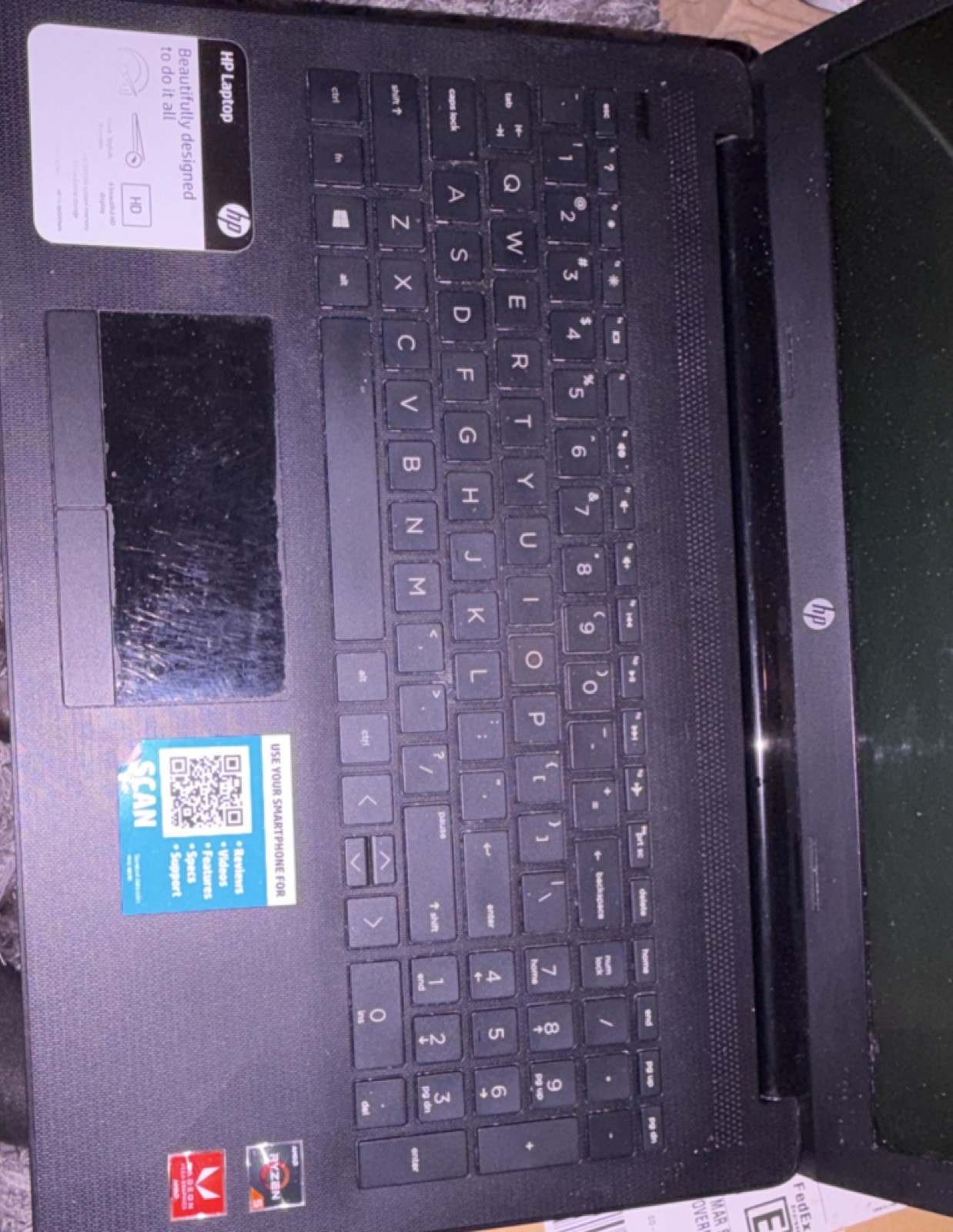 HP Notebook Laptop AMD Ryzen AMD Radeon Dedicated Graphics Black