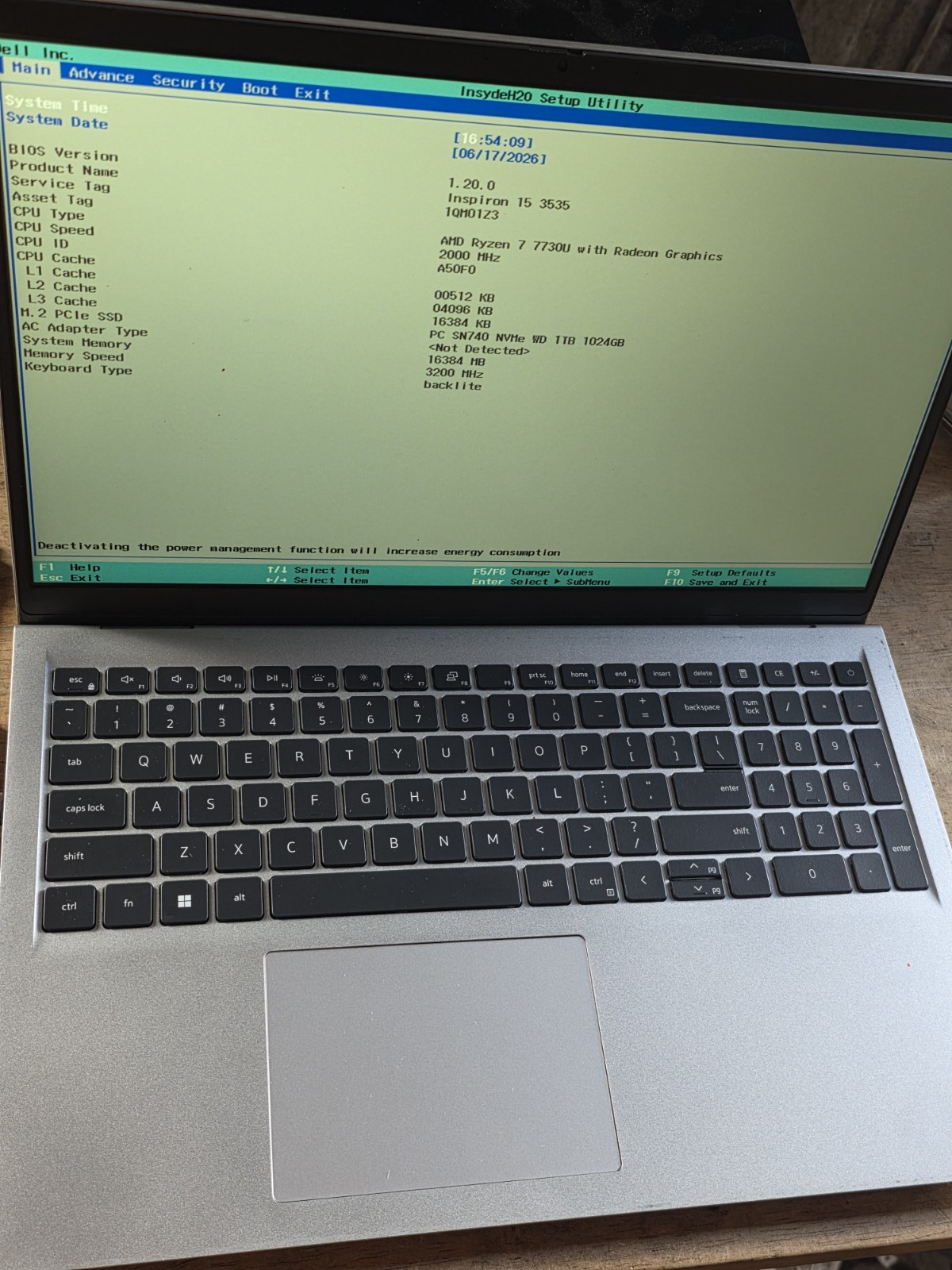 Dell Inspiron 15 3535 Laptop 16gb 1tb Ssd AMD Ryzen 7 7730U 15.6″ FHD Touch