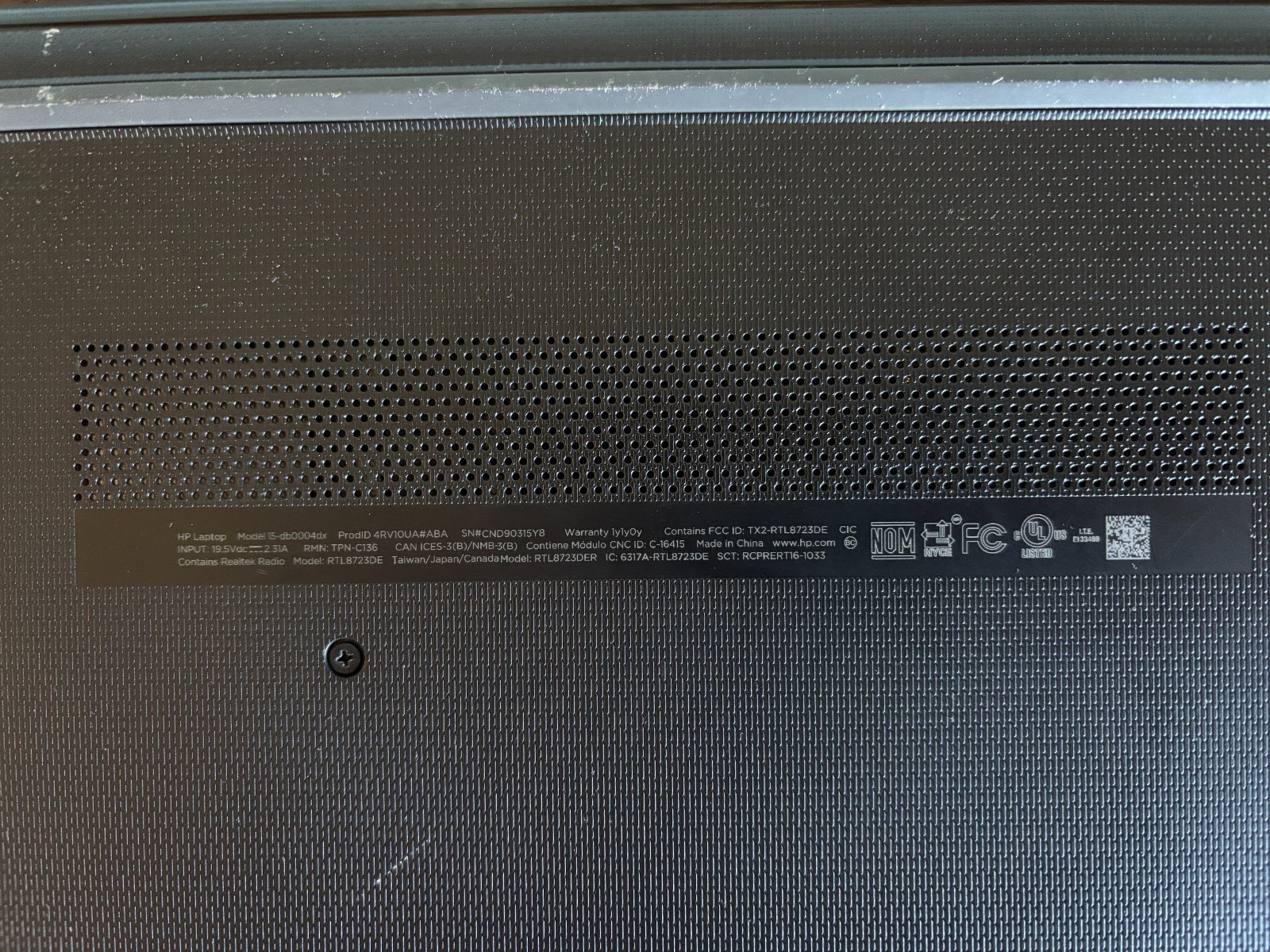 HP 15-db0004dx – For Parts or Repair (Not Working, No Charger) #LC