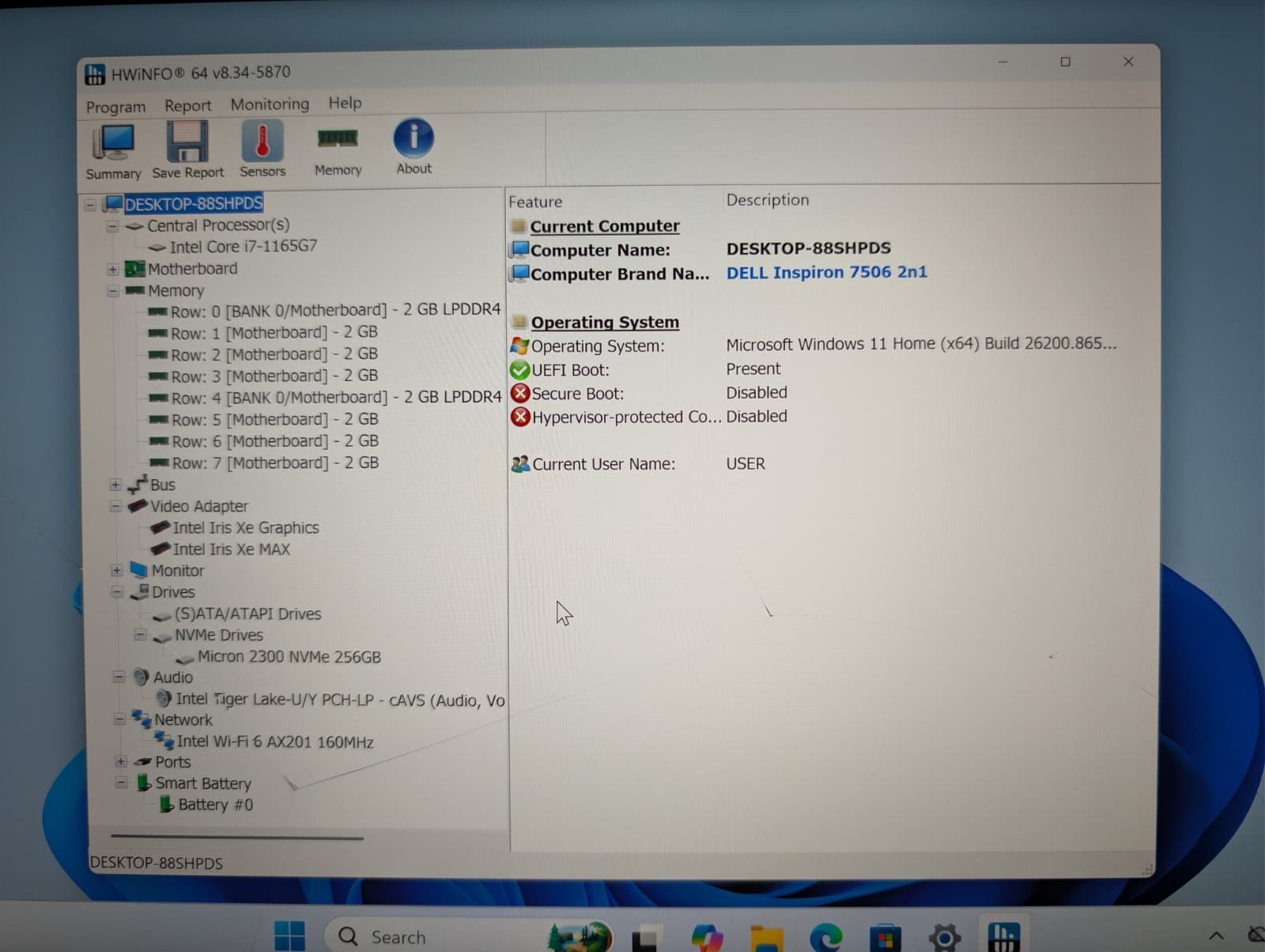 Read! 15″ Dell Inspiron 7506 2-in-1 4K | i7-1165G7 16GB RAM 256GB SSD | 4GB GPU