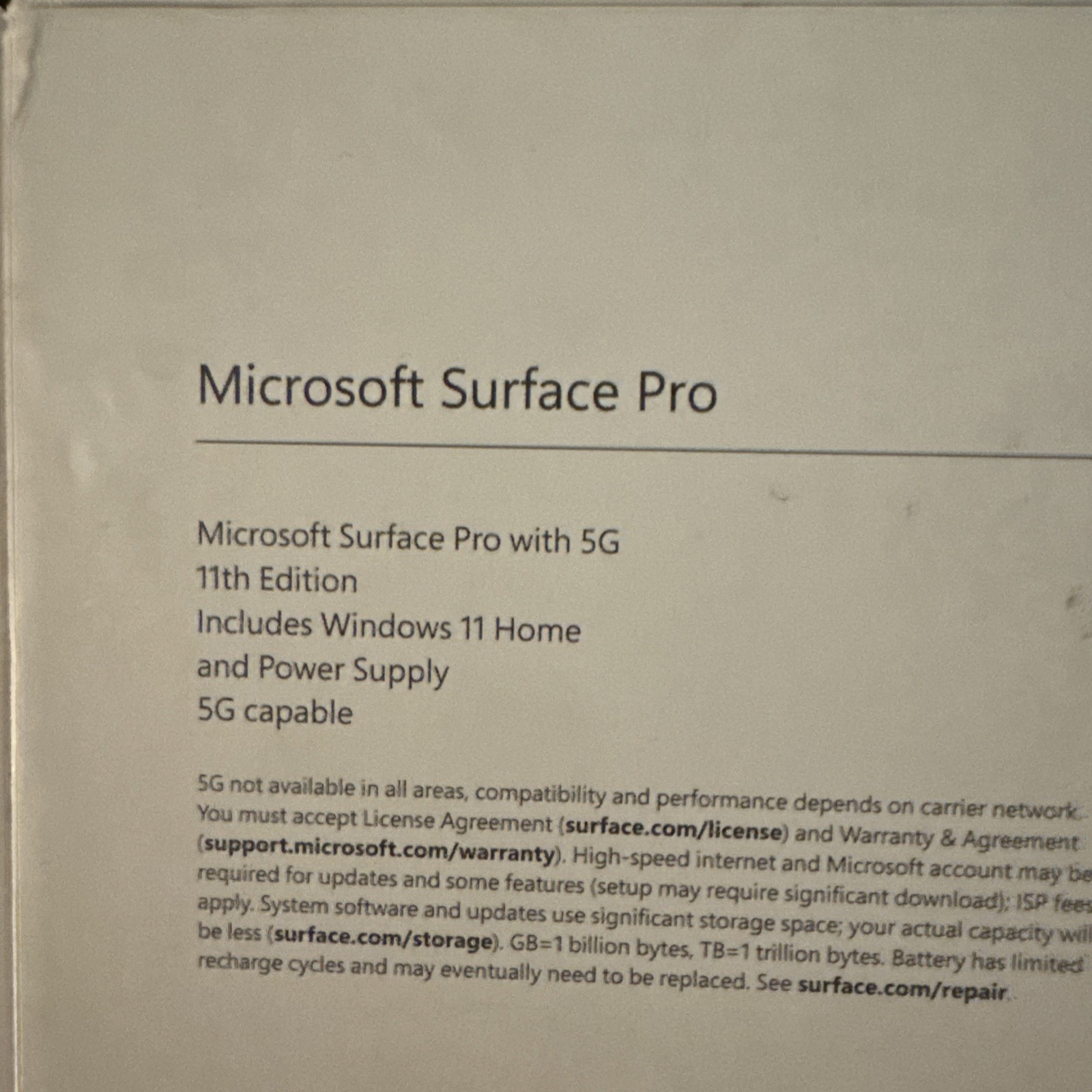 Microsoft Surface Pro 11 Snapdragon X Elite 16GB 512GB 5G