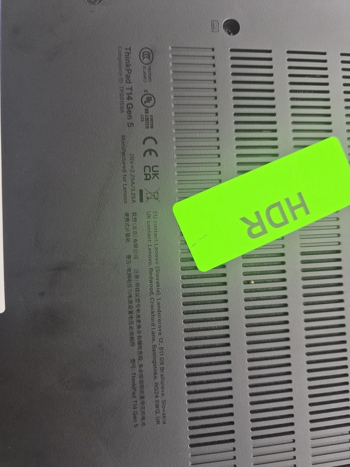 Lenovo ThinkPad T14 Gen 5 Ultra 7 No Hard Drive No Ram