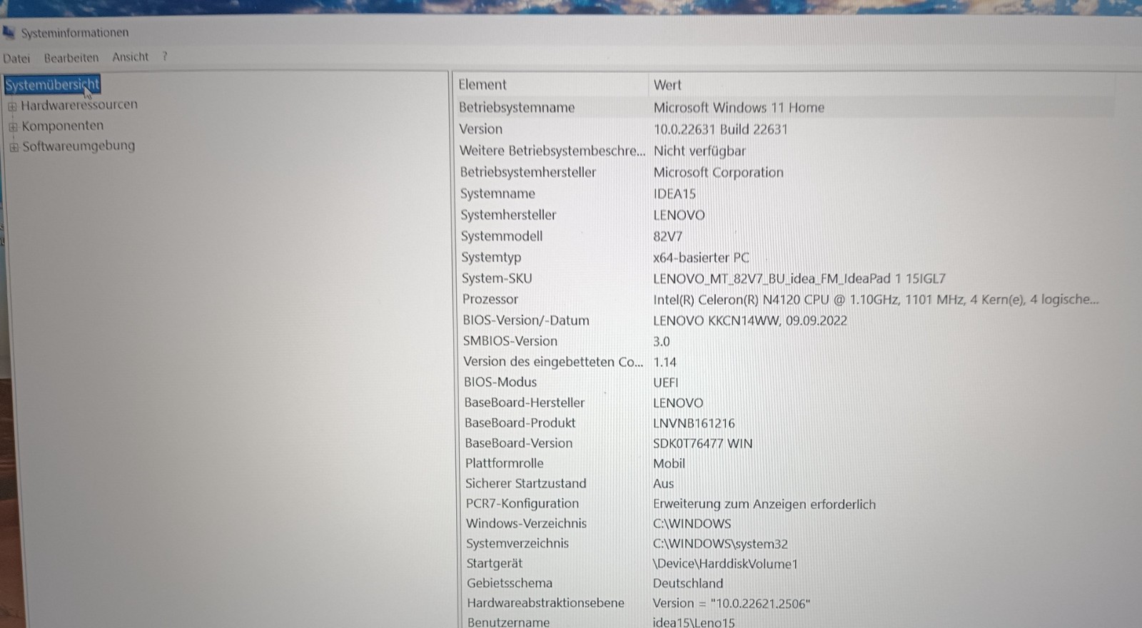 Lenovo IdeaPad 1 15IGL7, Celeron N4120, 1.10Ghz, 15.6″ Display