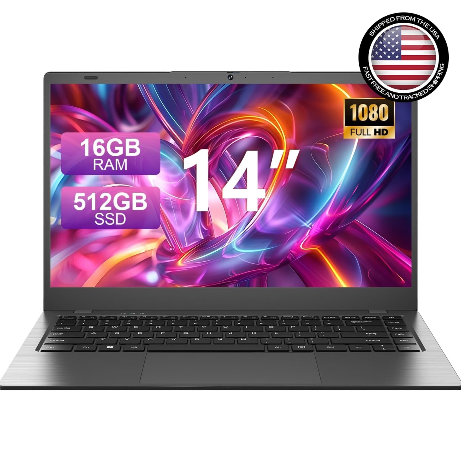 14-Inch Laptop with 16GB RAM & 512GB SSD – Lightweight Productivity for Students