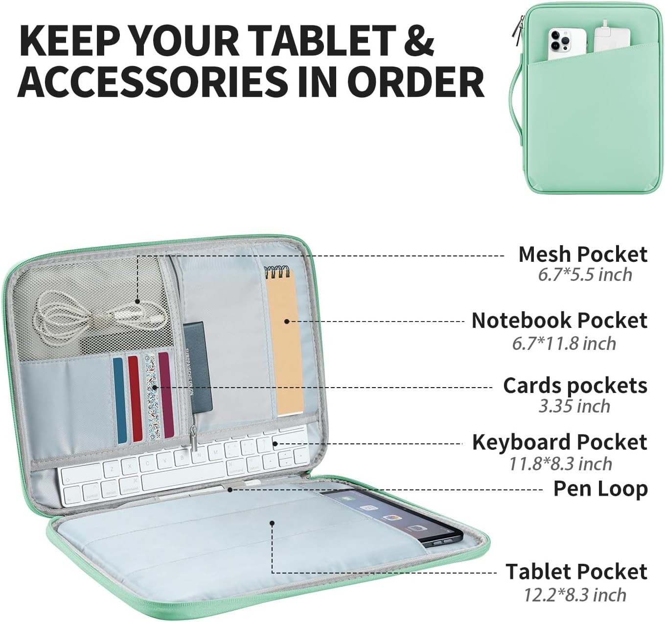 12.9 inch Tablet Sleeve iPad Carrying Sleeve – Ultimate Protection for Your iPad