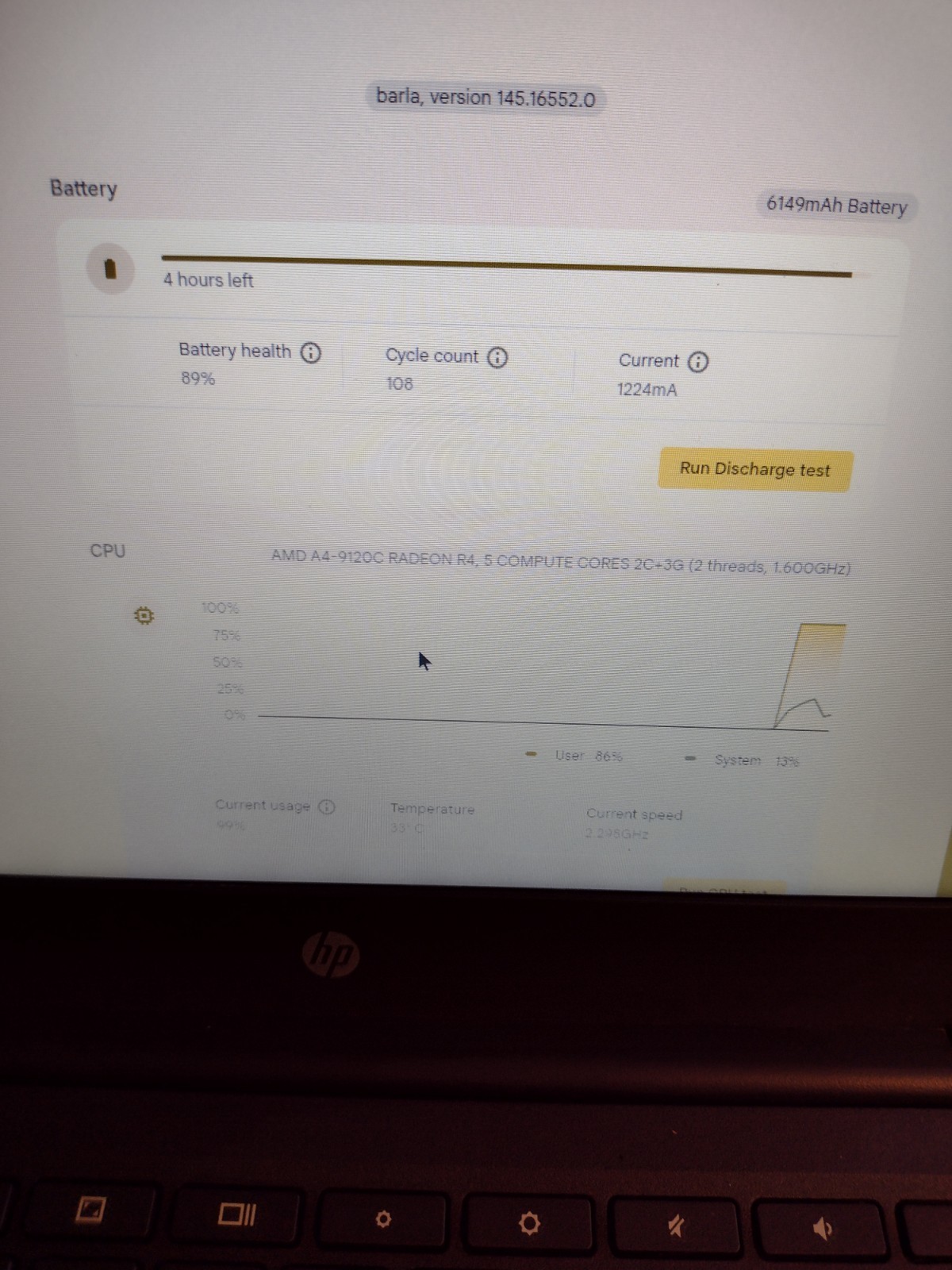 HP CHROMEBOOK 11A G6 EE 4GB 16GB VERY NICE CLEAN GOOD RUNNING LAPTOP UPTO DATE