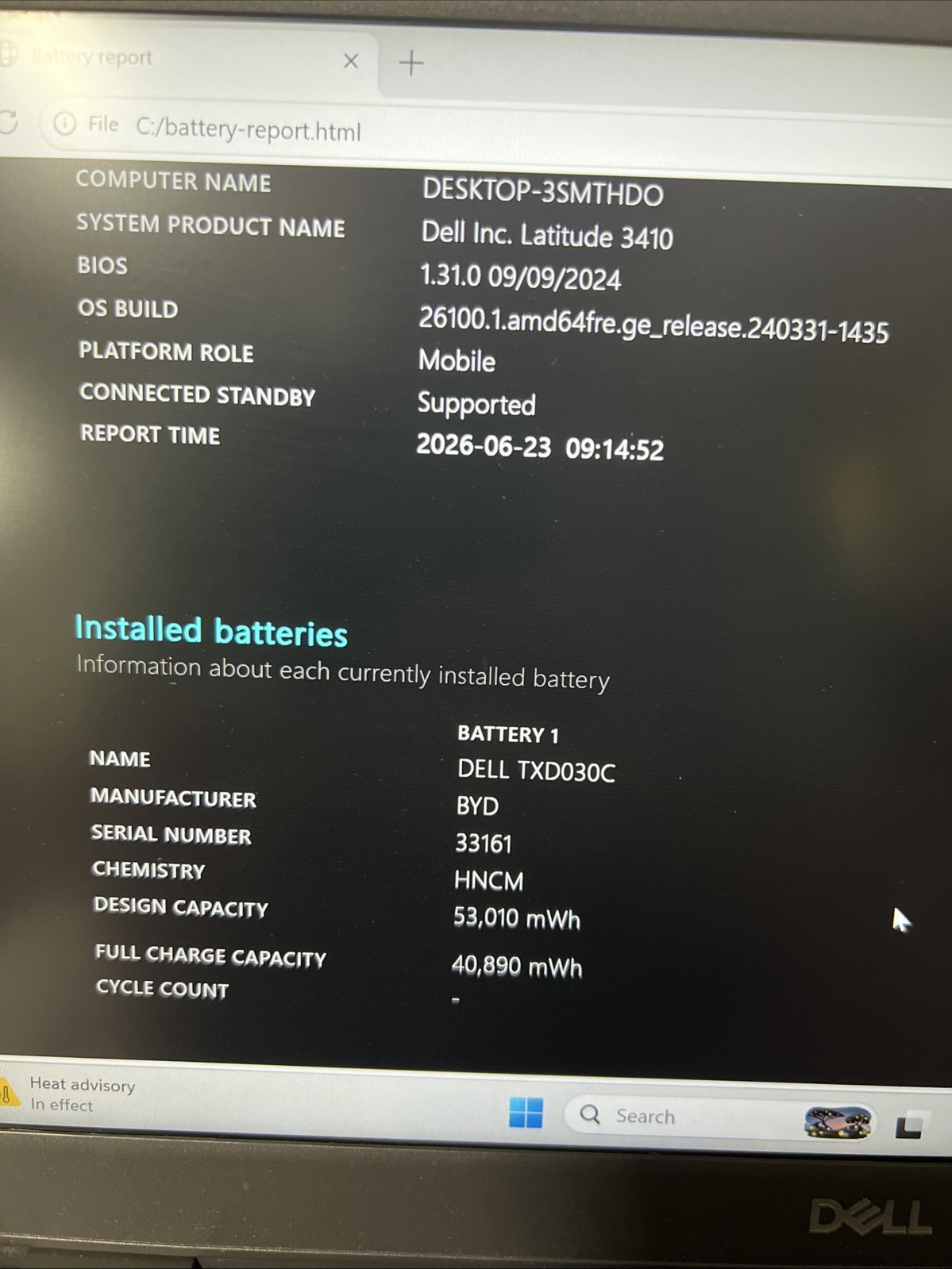 Dell Latitude 3410 14” Laptop i5-10210U @1.60GHz 8GB RAM 256GB SSD W11P Pls Read