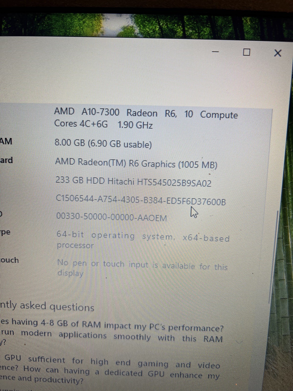 Dell Inspiron 5545 – 15″ 1366×768 – A10-7300 – 8GB – 500gig storage please read