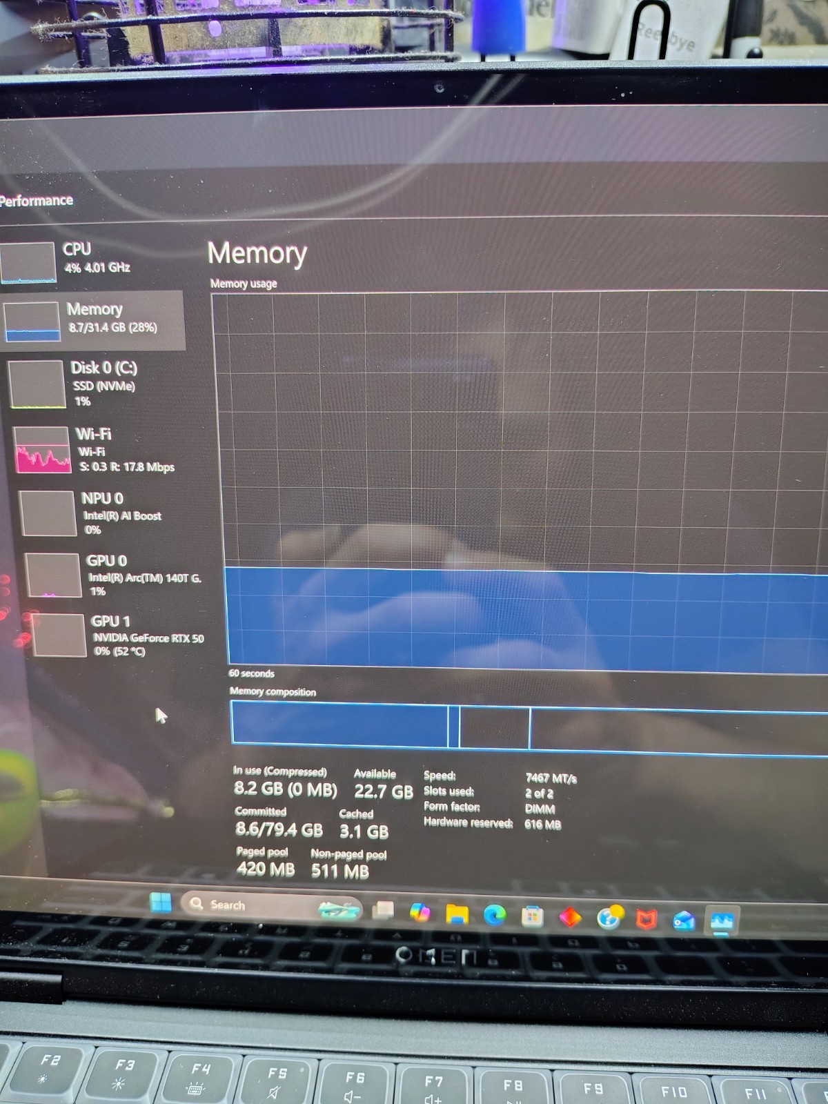 HP OMEN Transcend 14 OLED Gaming Laptop Ultra 7-255H 32GB 1TB RTX 5060