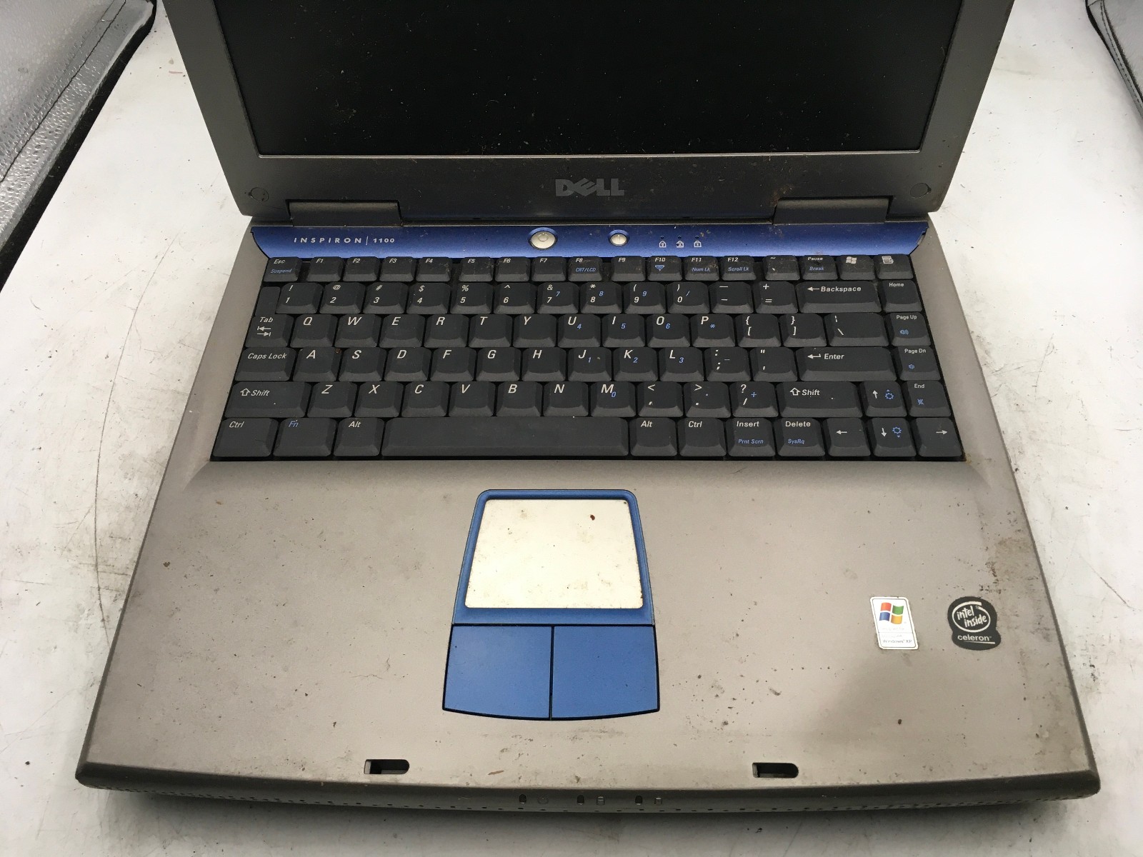 DELL INSPIRON 1100 – FOR PARTS/NO POWER – INTEL CELERON M – 256MB RAM – READ -BB
