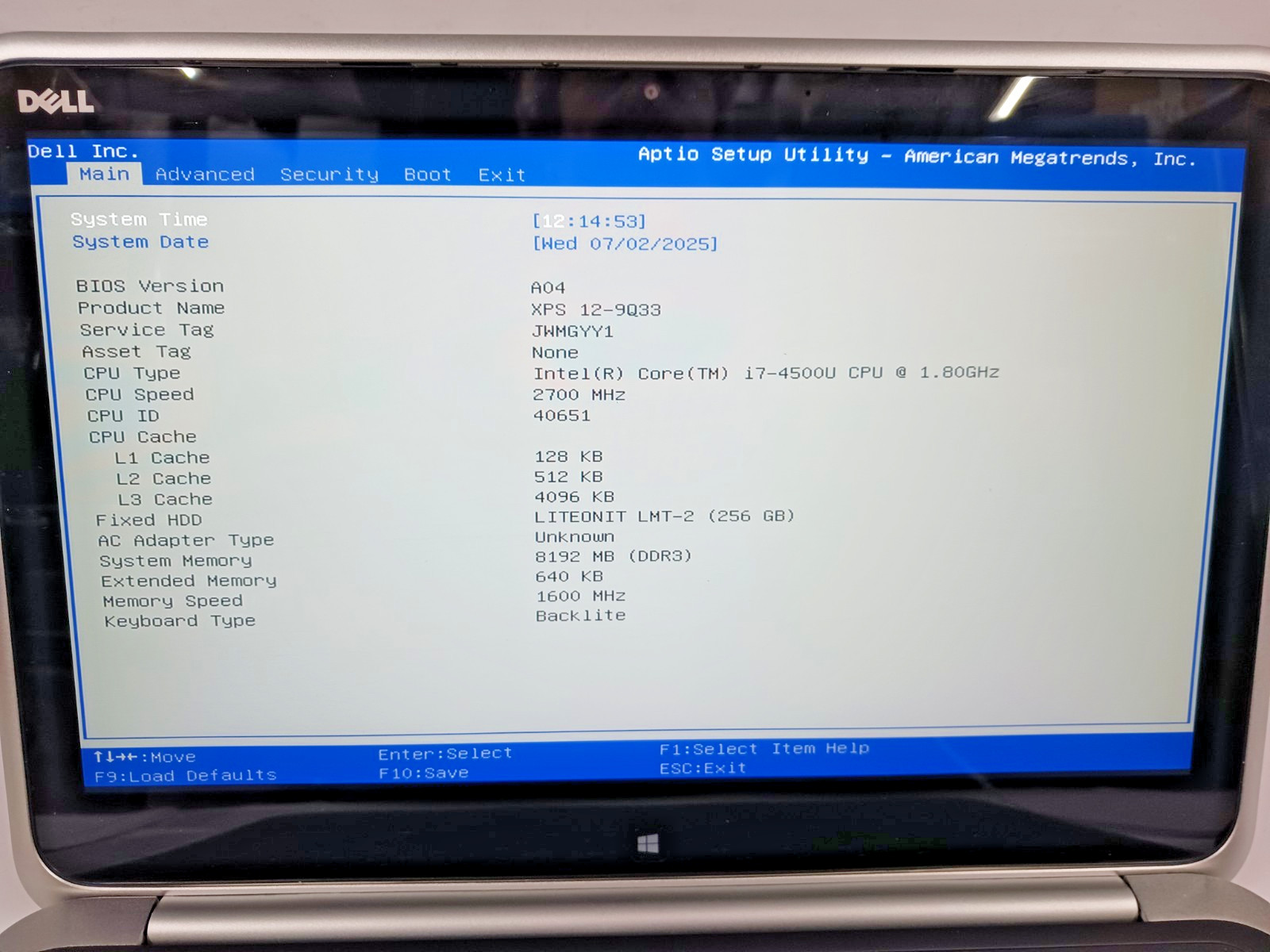 13″ DELL XPS 13 Intel i7-4500U @ 1.80GHz 8GB RAM 256GB M.SATA SSD, NO OS