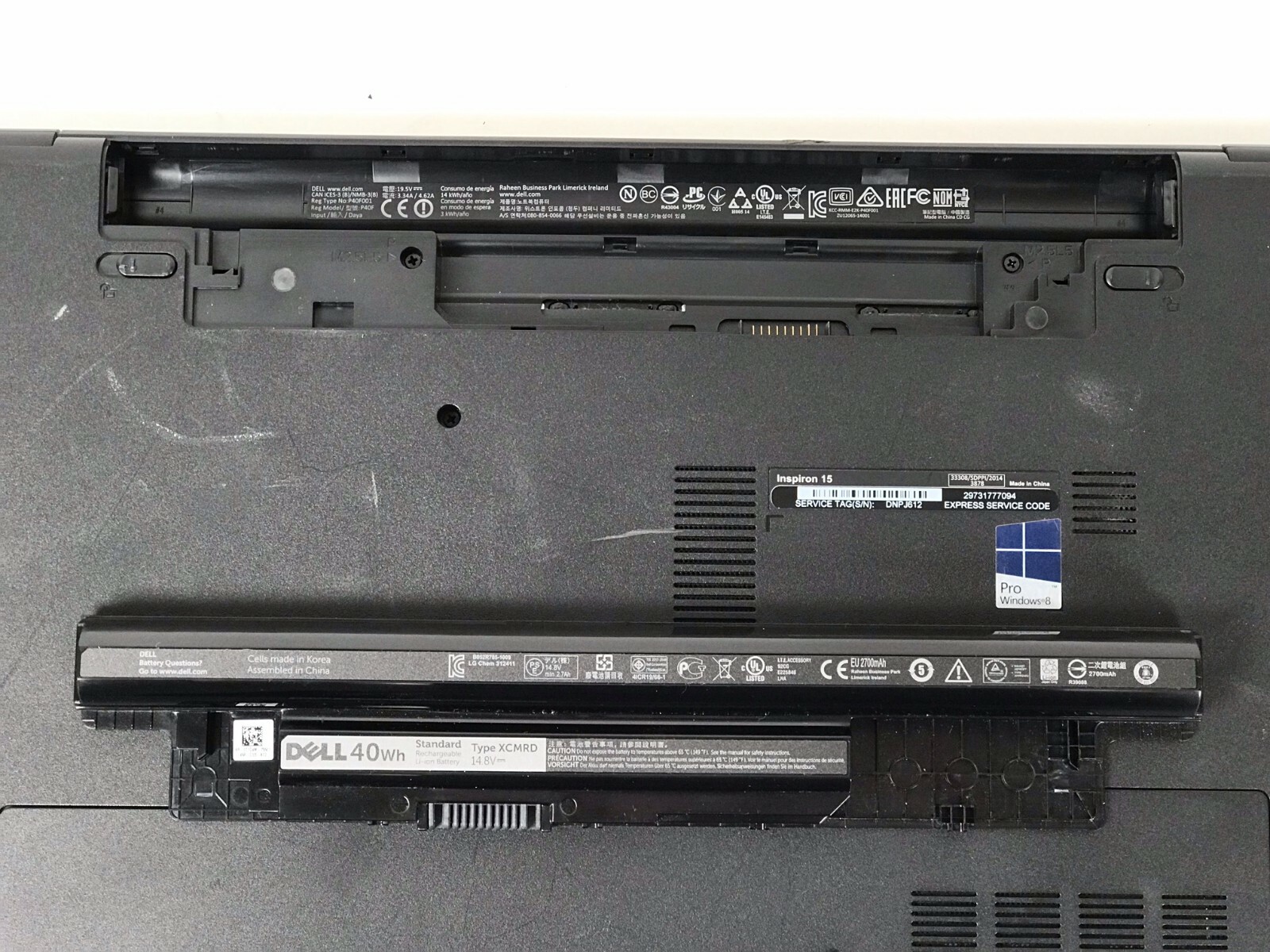 Dell Inspiration 15 Windows 10 Pro Intel(R) Core(TM) i5-4210U CPU @ 1.70GHz 1.70