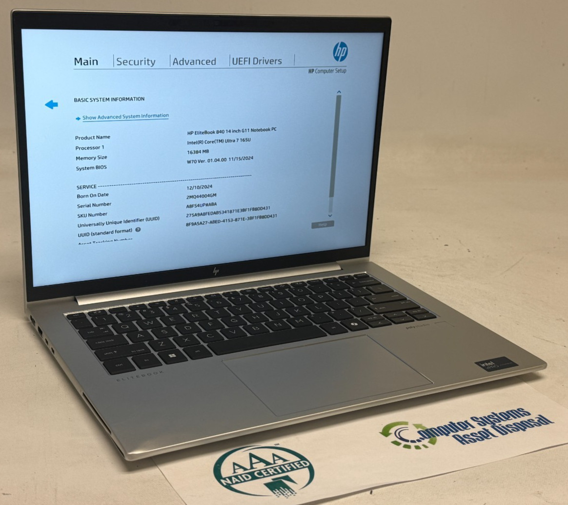 HP EliteBook 840 G11 Touch 14″ (Ultra 7-165U – 16GB RAM – 256GB SSD – Win11Home)