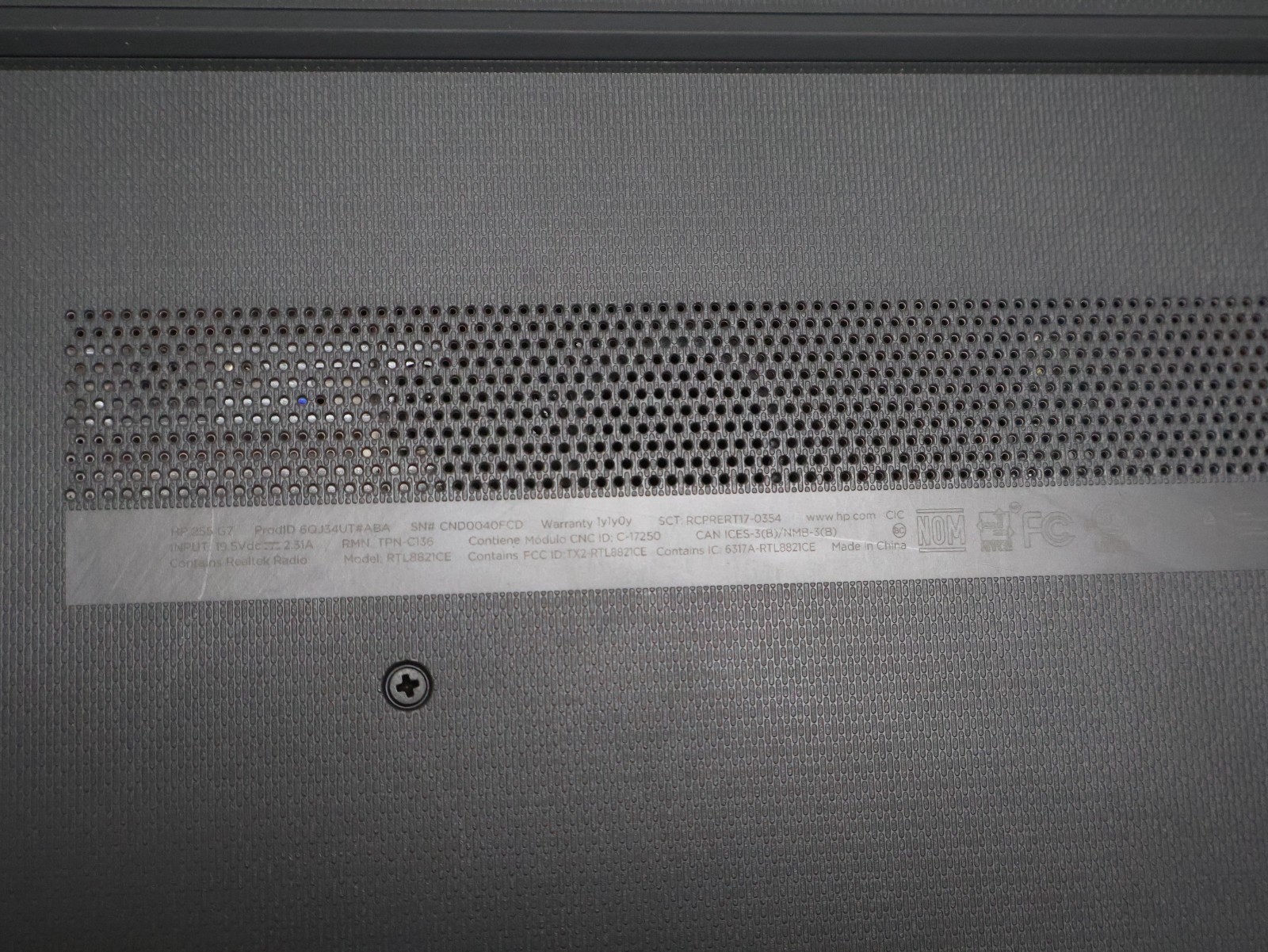 HP Notebook 255 G7 AMD A4-9125 Radeon R3 2.30GHz 4GB RAM 120GB SSD with Adapter