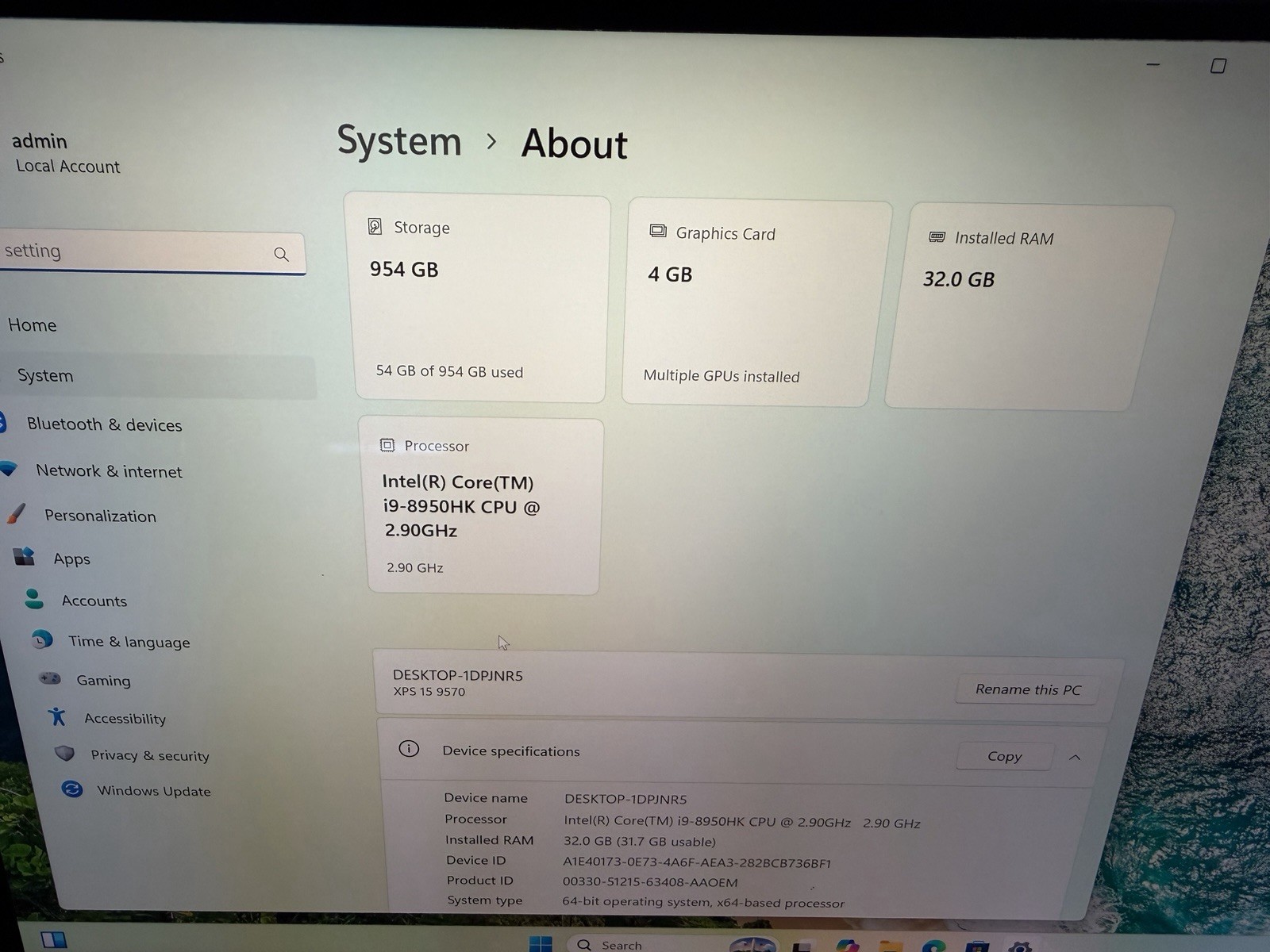 DELL XPS 15 9570 Laptop 4K TOUCHSCREEN i9-8950HK 32GB RAM 1TB SSD Please read!!