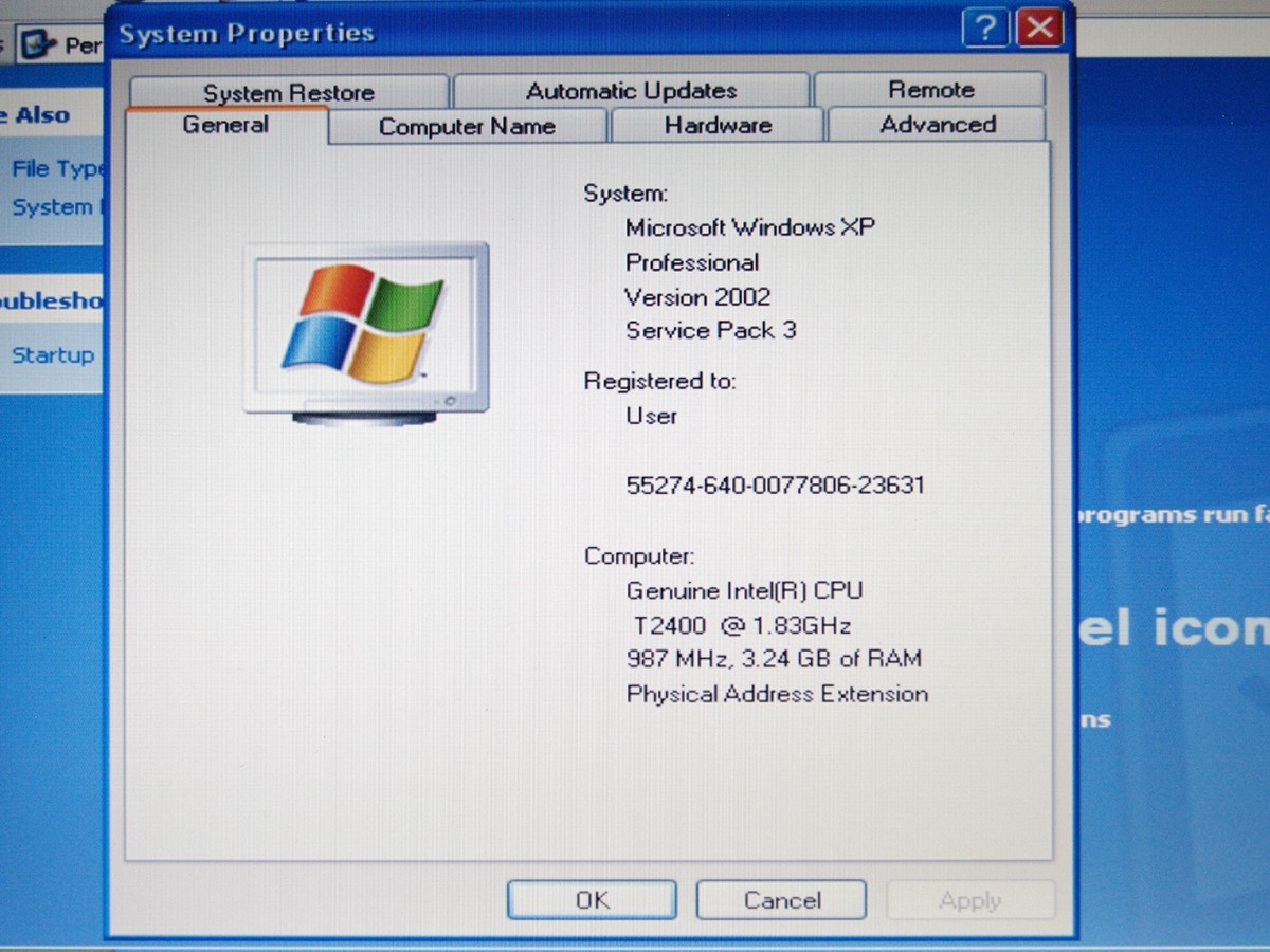 Dell Latitude D620 160GB HD 2GB RAM WinXP+SP3