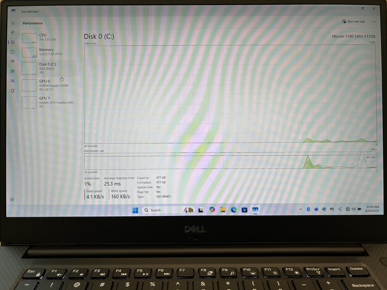 Dell Precision 5530 15.6″ i7-8850H 512GB M.2 32GB RAM Quadro T2000 GPU Win 11