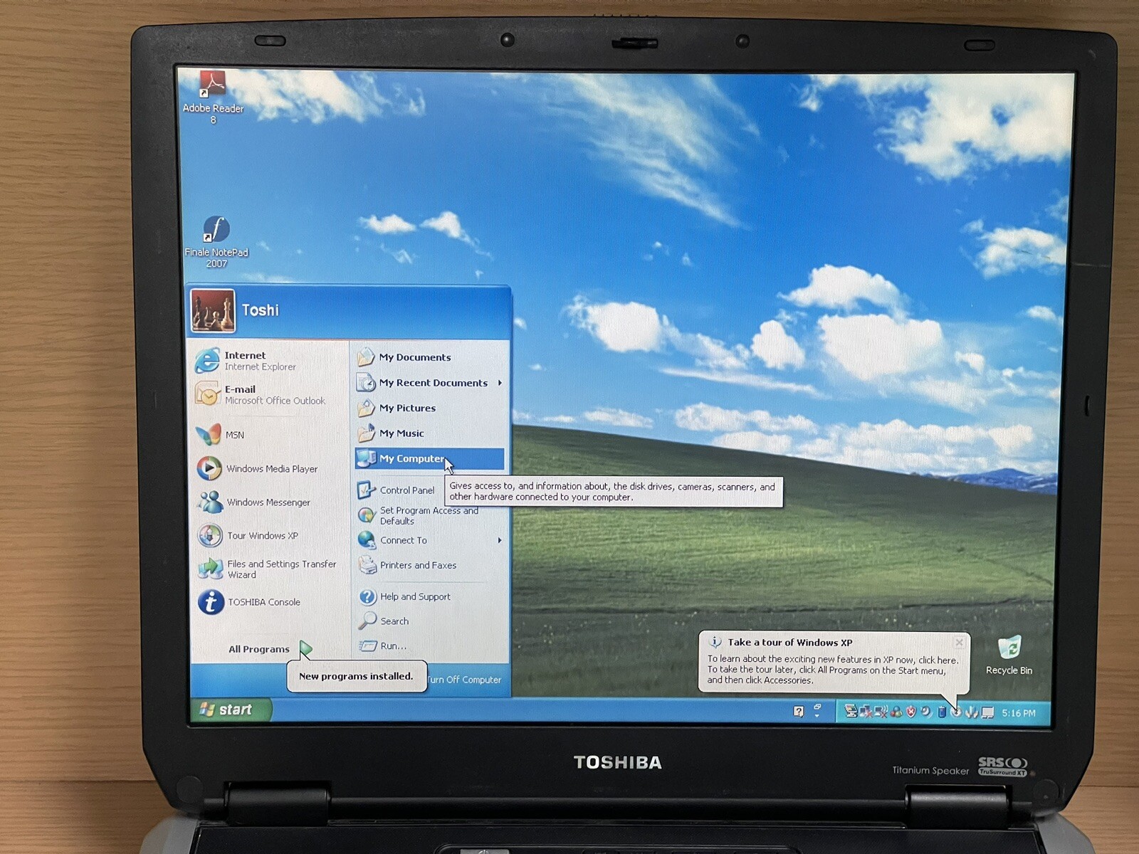 Vintage Toshiba satellite A45-S150 laptop **IT DOES NOT INCLUDE A CHARGER**
