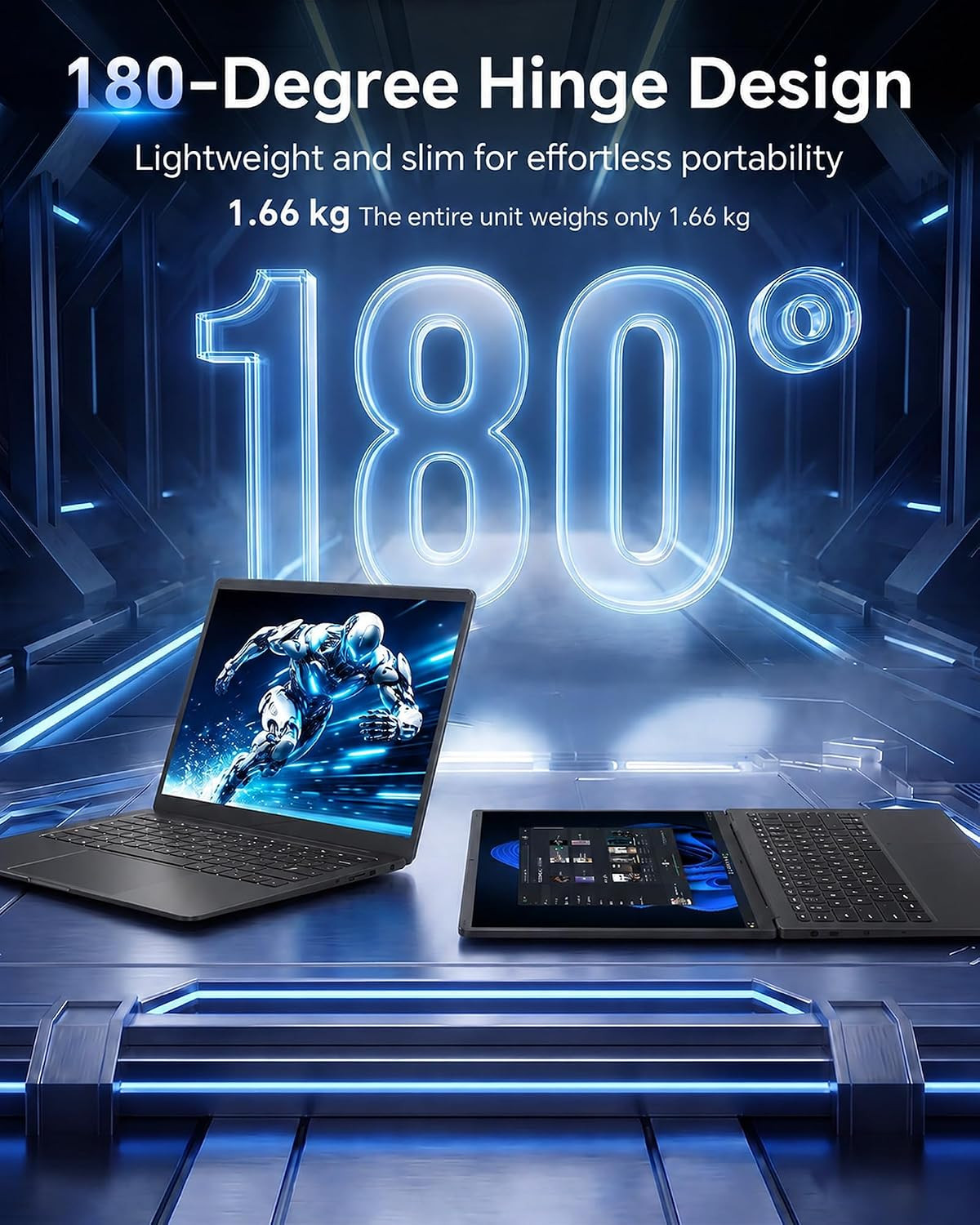 15.6 Inch Laptop with AI, Office 365, 12GB RAM 256GB SSD, Quad-Core Processor, W