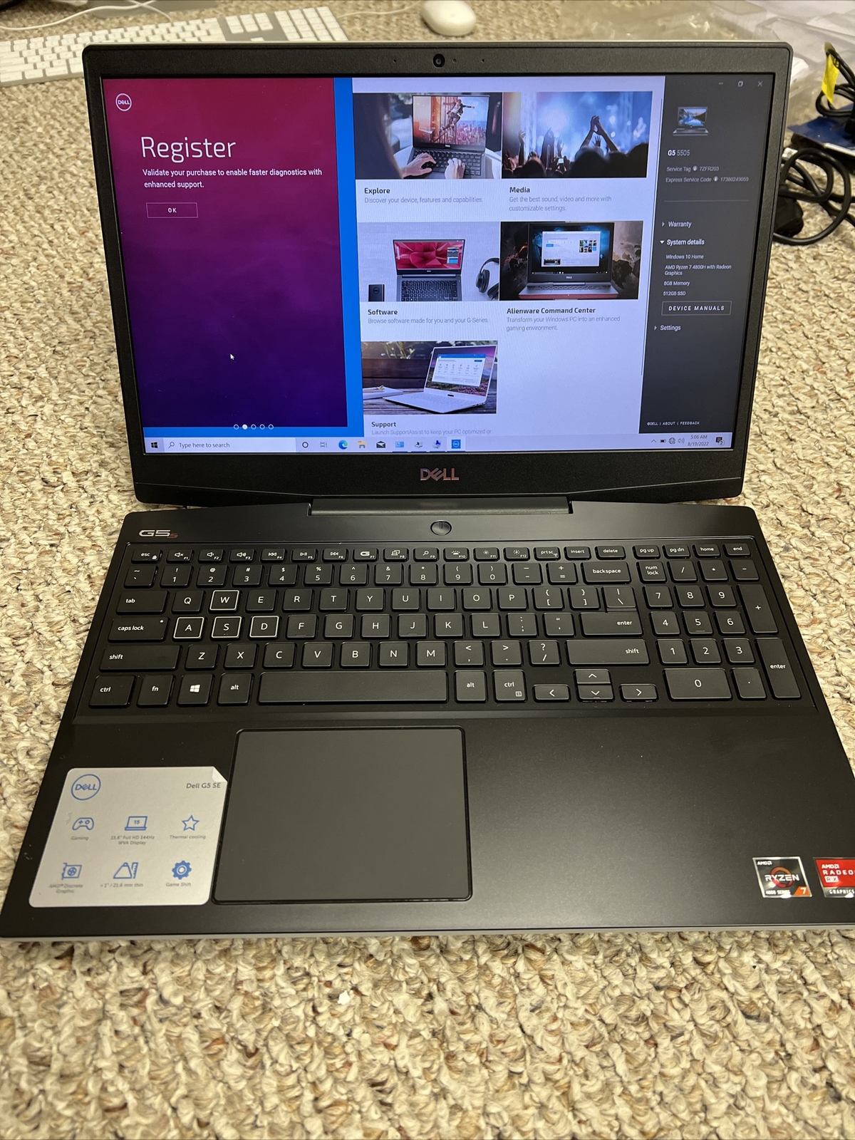 Dell G5 SE 5505 – 15.6 inch (512GB, AMD Ryzen 7, 2.90GHz, 8GB) Notebook/Laptop