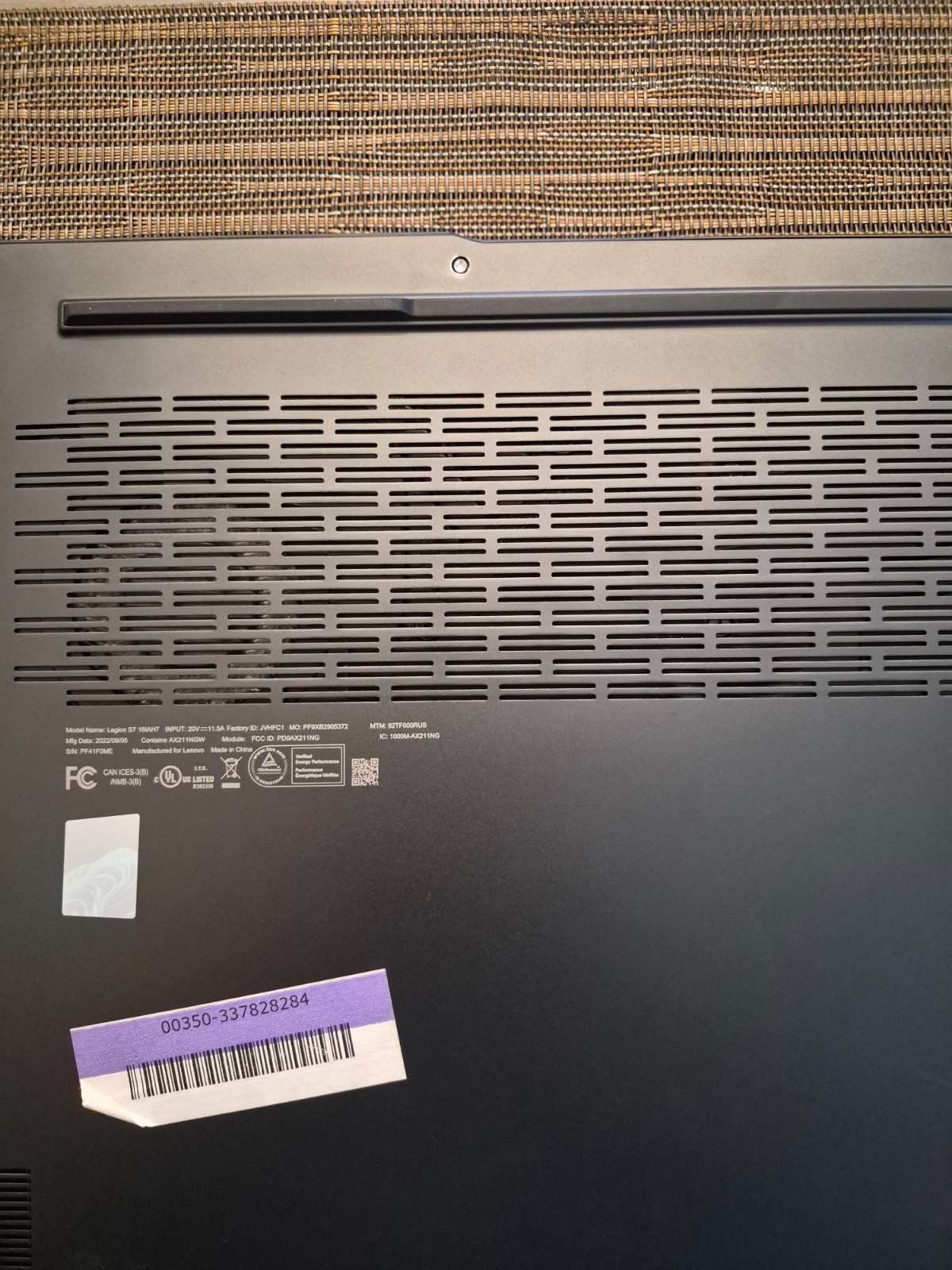 Lenovo Legion slim 7i laptop computer 3060