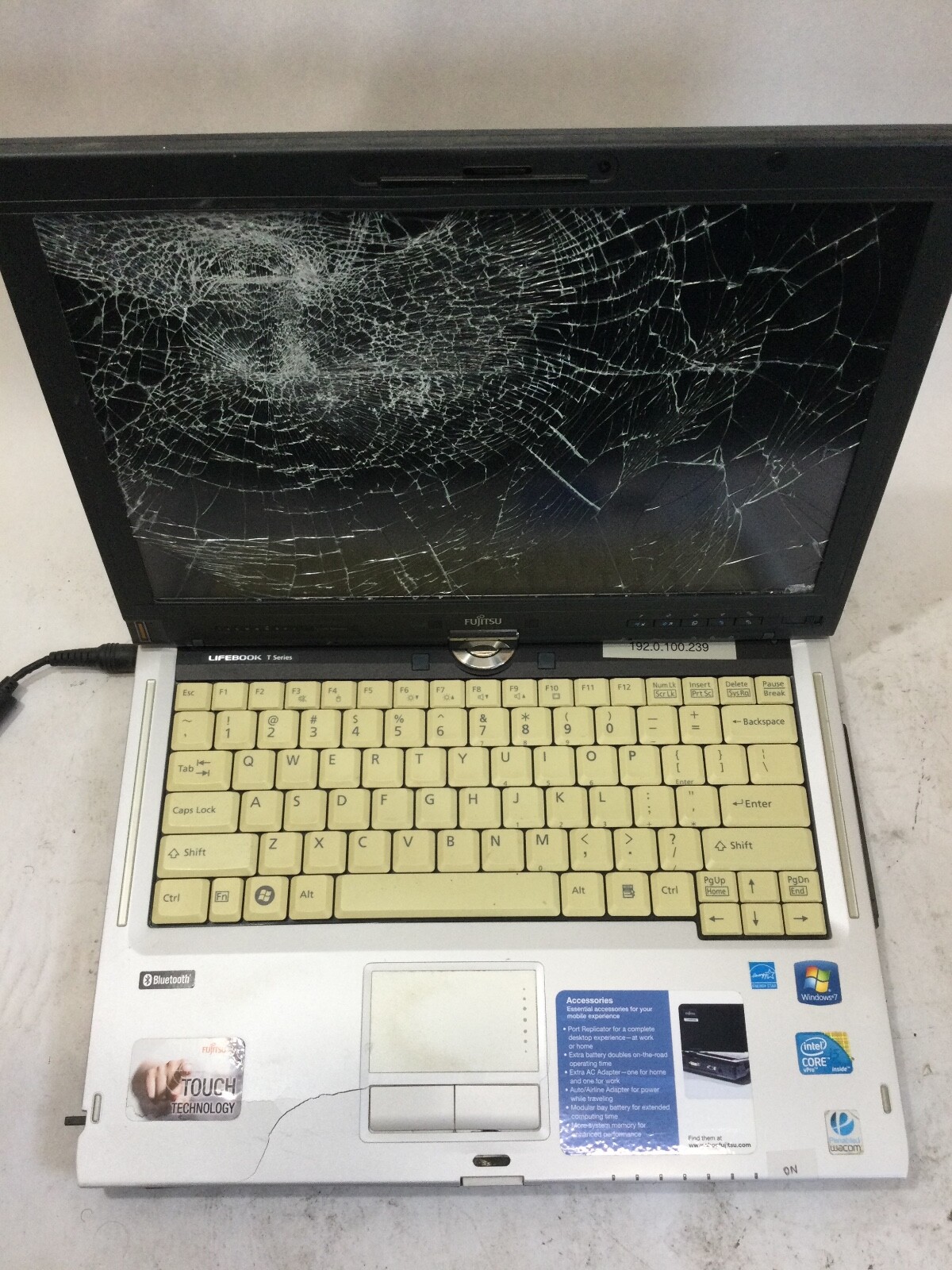 FUJITSU LIFEBOOK T SERIES T900 – INTEL I5 – 4GB RAM – FOR PARTS – READ DESC – BB