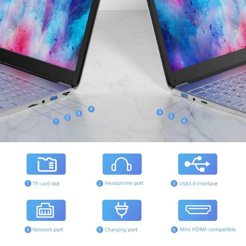 Dere V14S 14.1inch Laptop Intel Celeron N5095 DDR4 12GB RAM 256GB SSD Backlit Ke