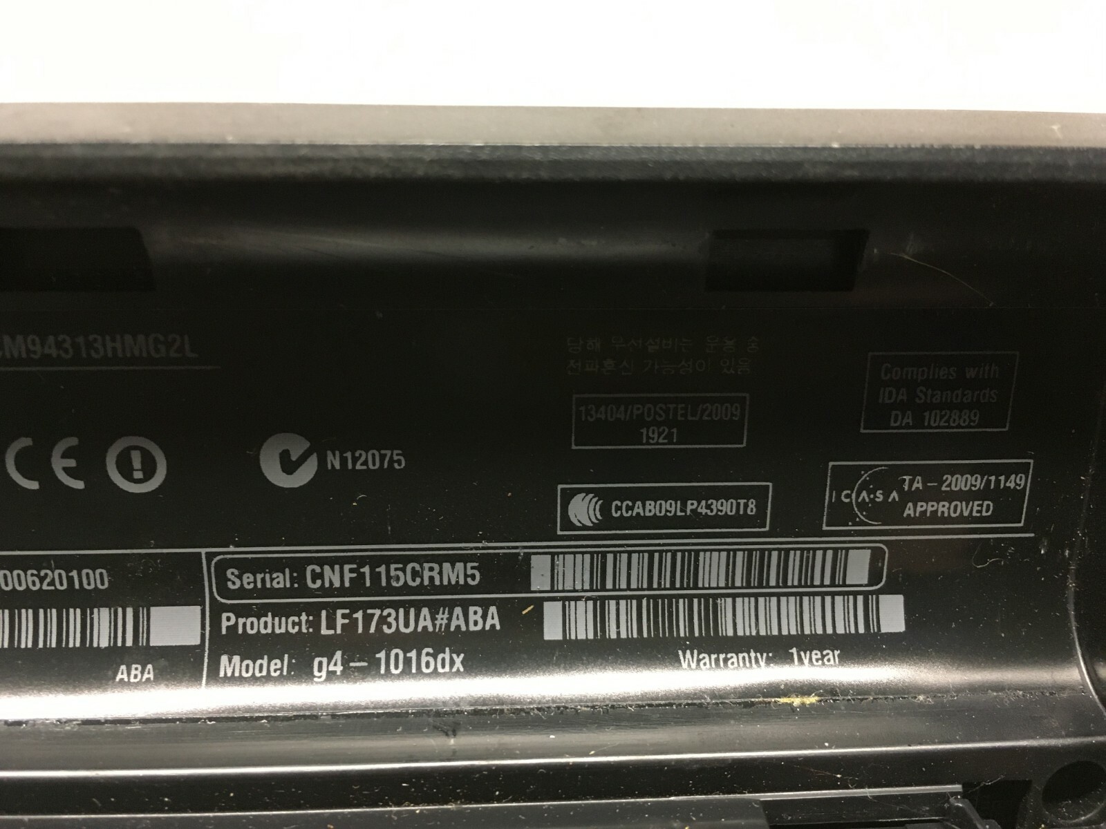 HP g4-1016dx 15″ [AS IS] AMD Turion II Dual P560 – JZ