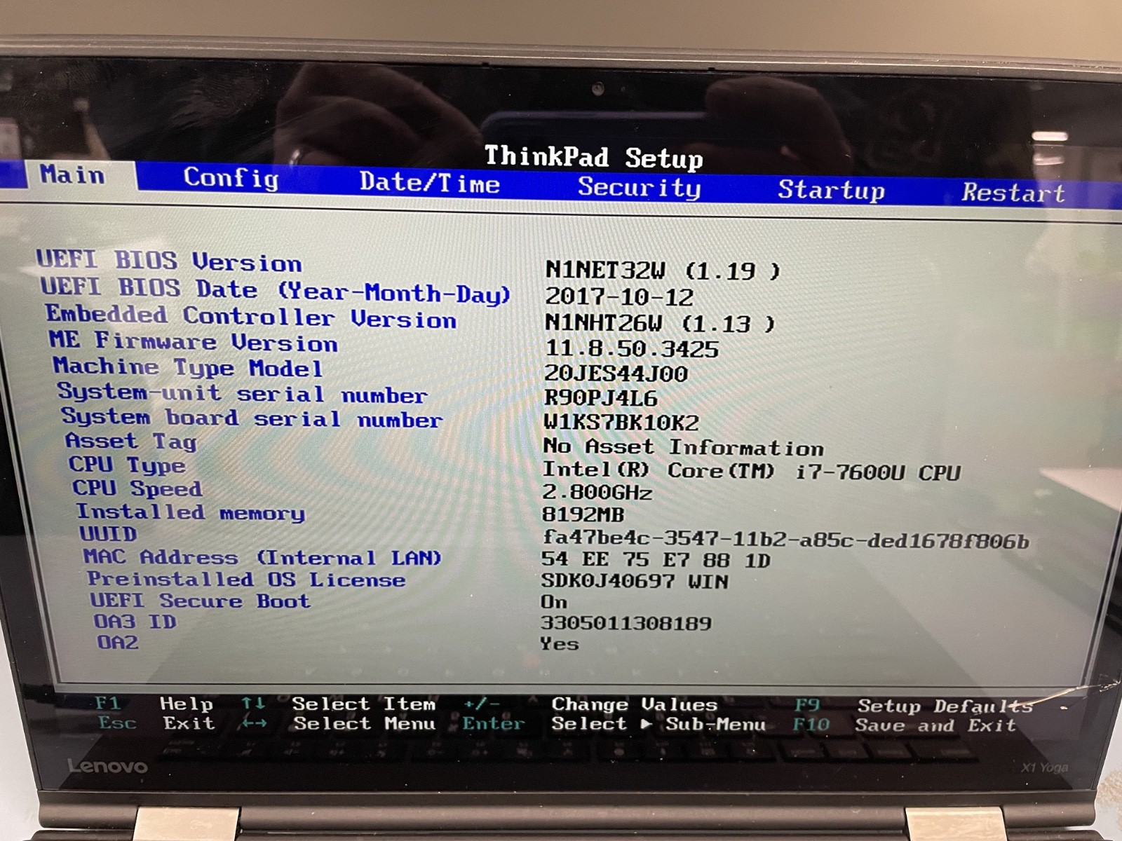 Lenovo X1 Yoga Gen 2 14″ Intel i7-7600U 2.80GHz 8GB NO SSD *SOLD-AS-IS* R90PJ4L6
