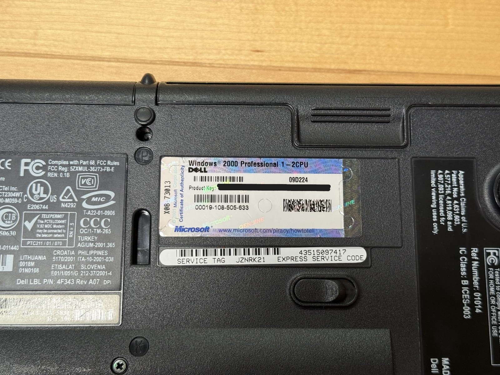 Dell Latitude C510/C610, No HDD, Untested w/ Wireless Card; Software Keys (READ)