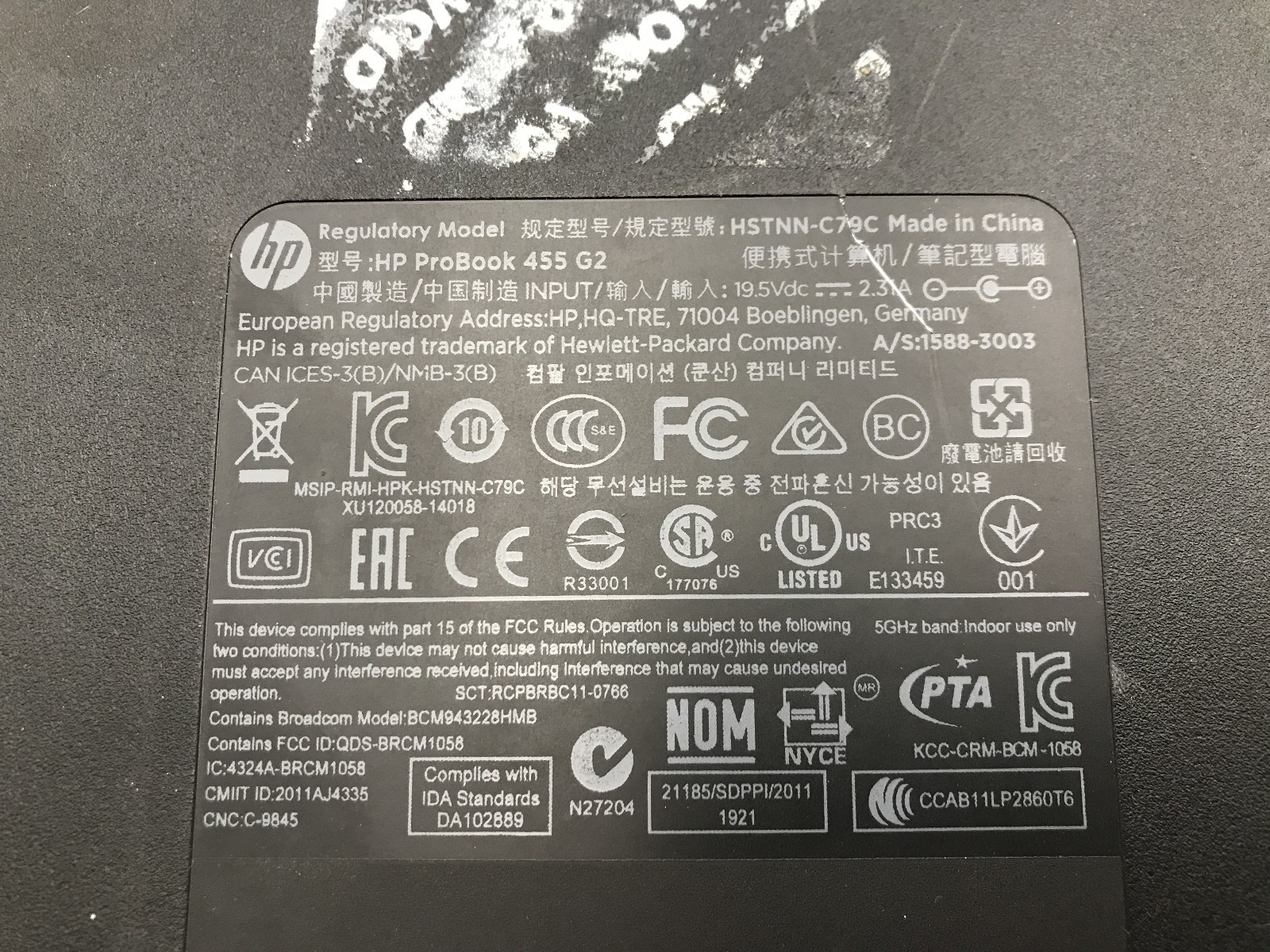 HP PROBOOK 455 G2 – FOR PARTS/REPAIR – AMD A6 7050 – NO RAM -READ DESCRIPTION-BB