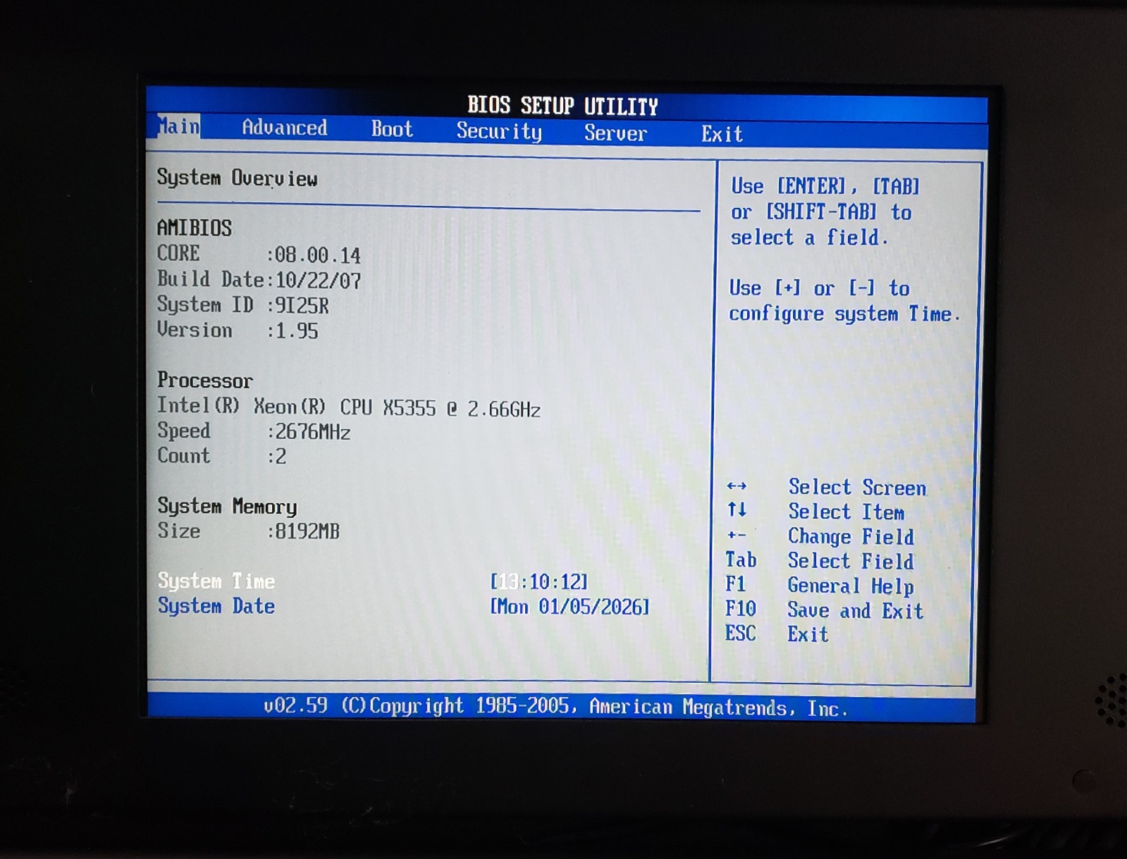 HP Gateway E9525R Intel Xeon X5355 8Gb Ram 300 GB HDD