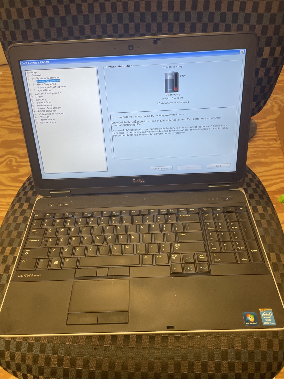 Dell Latitude E6540 laptop. i7, 250gb, HDD, 8gb Ram, 15.6 widescreen.