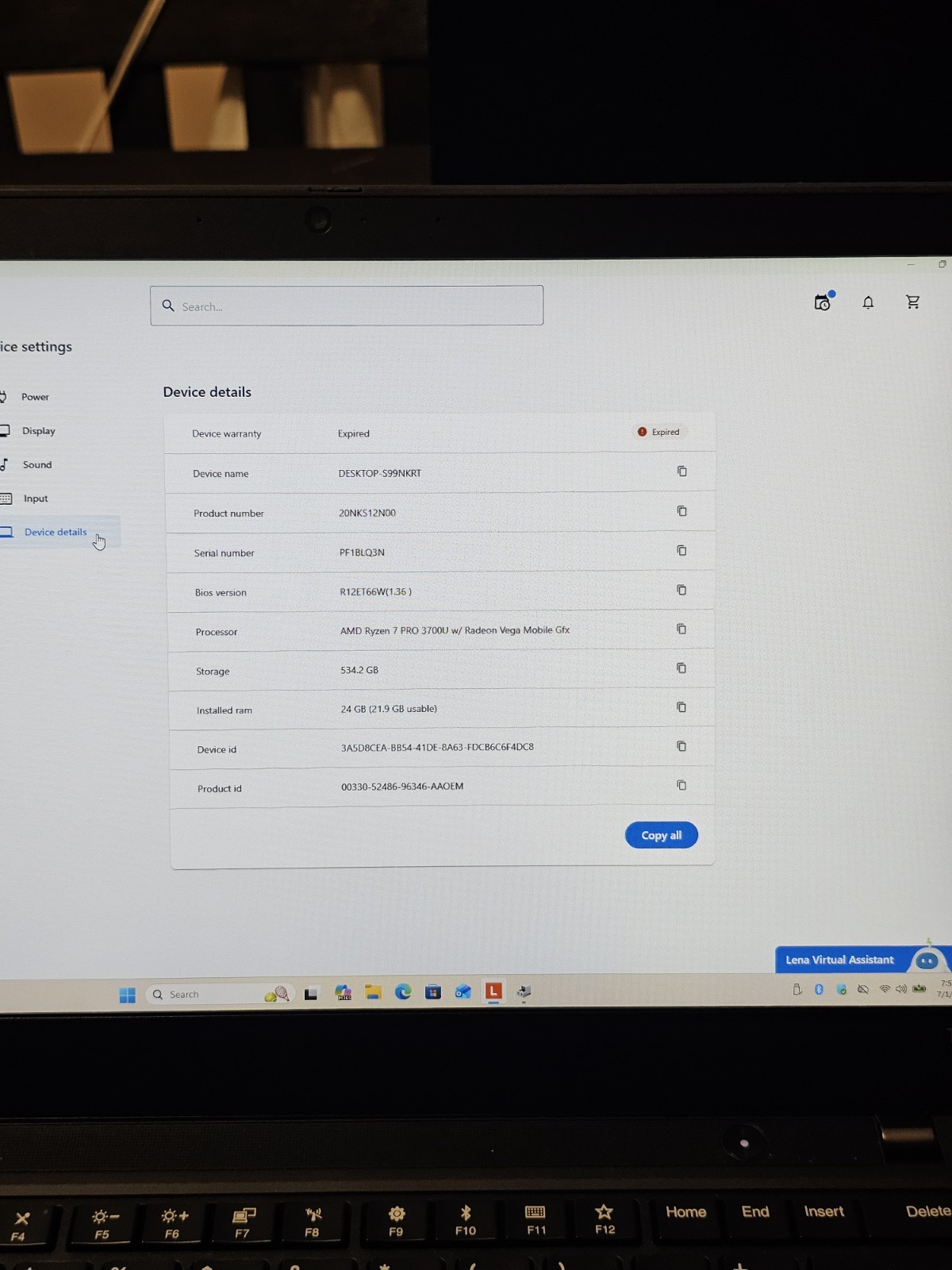 ThinkPad T495 Ryzen 7 Pro/ Radeon Vega Graphics 24GB RAM 512GB SSD WIN 11/Webcam